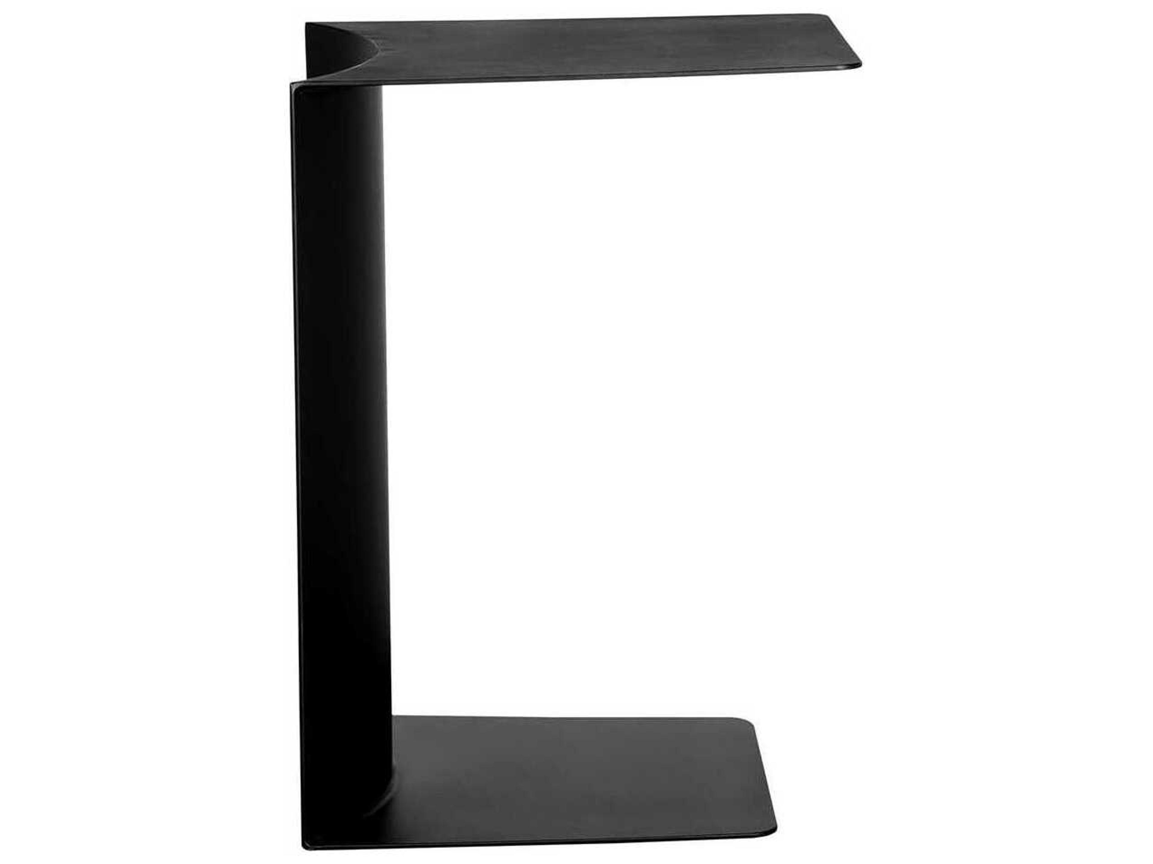 Noir Mulligan Rectangular Metal Matte Black End Table