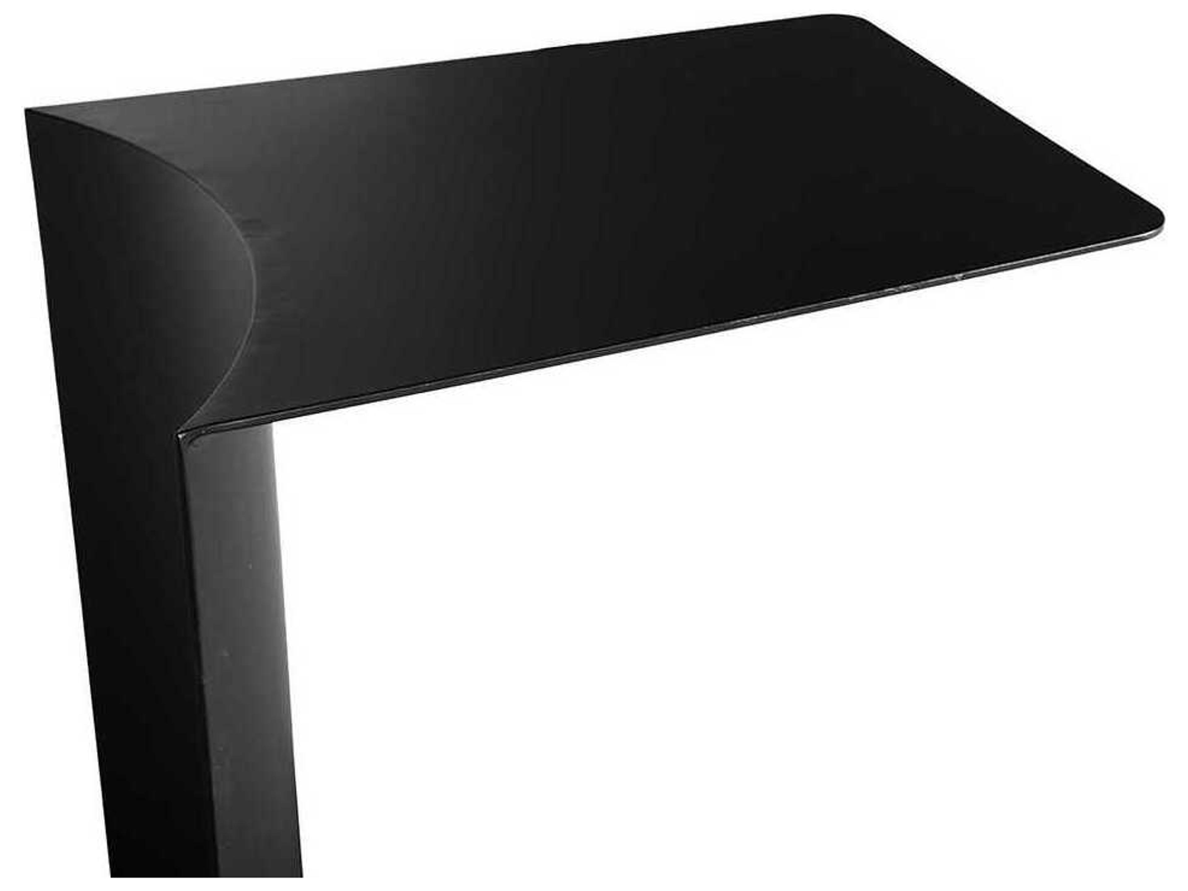 Noir Mulligan Rectangular Metal Matte Black End Table