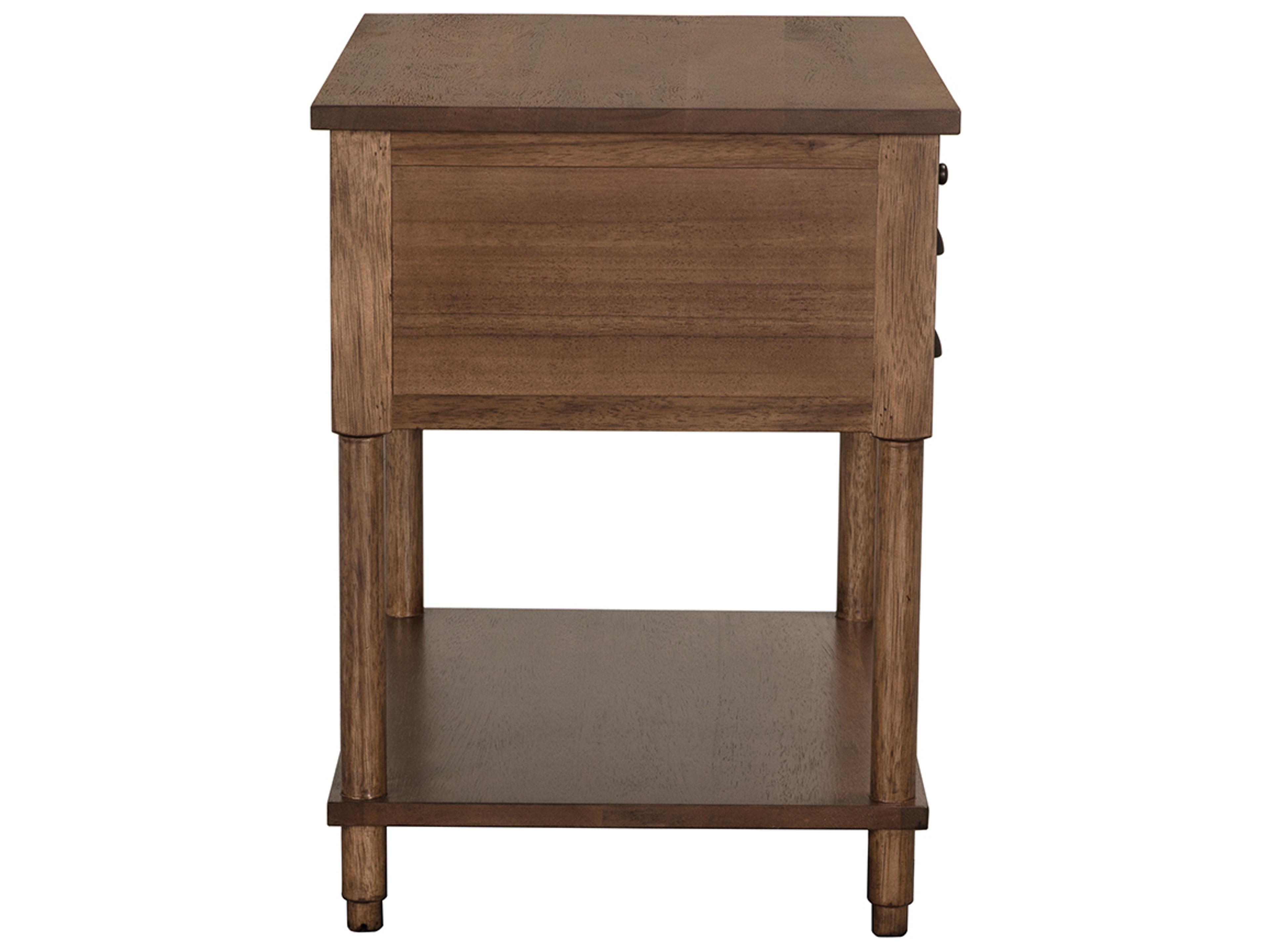 Noir Artemio Rectangular Wood Dark Walnut End Table