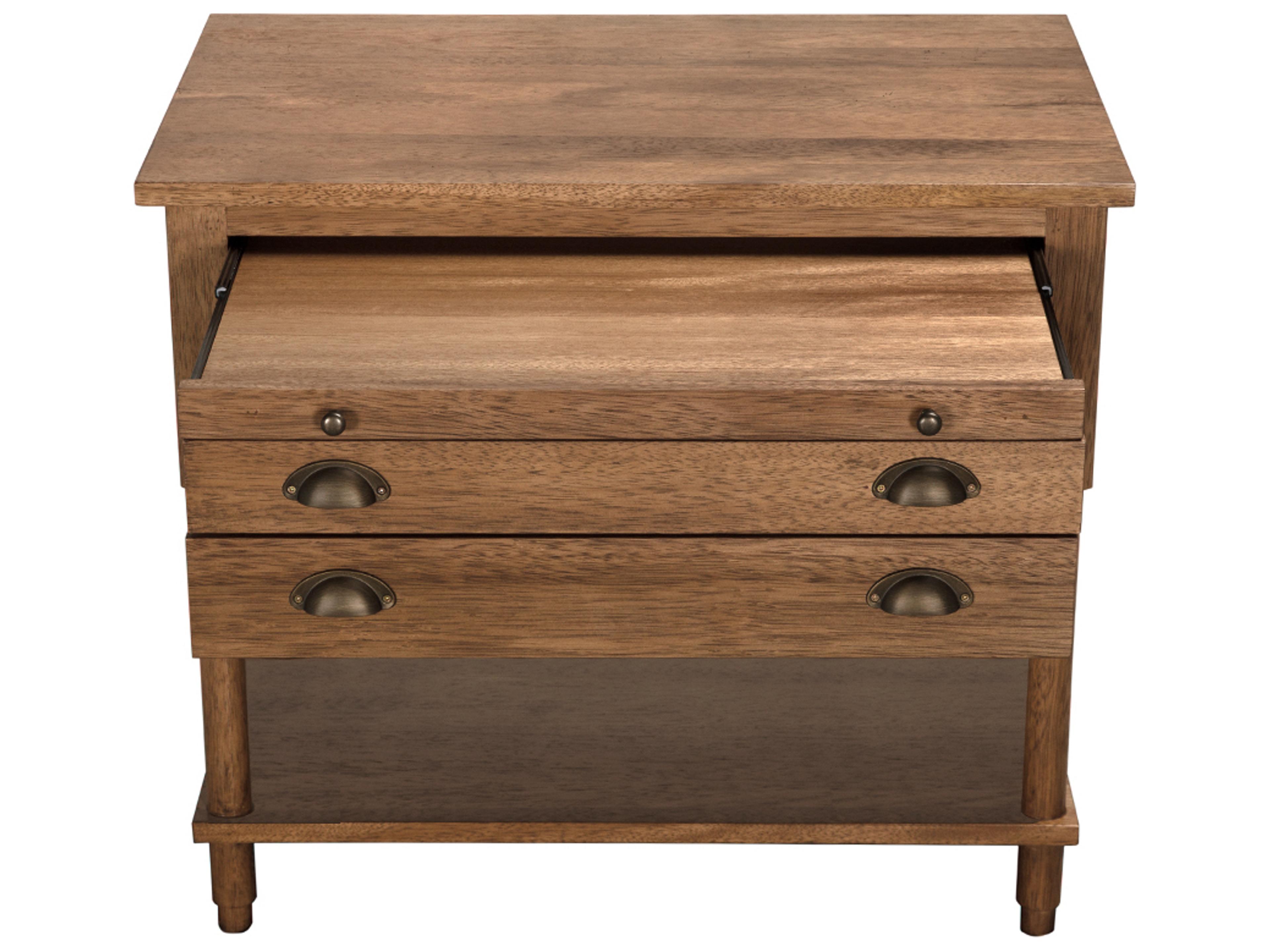 Noir Artemio Rectangular Wood Dark Walnut End Table