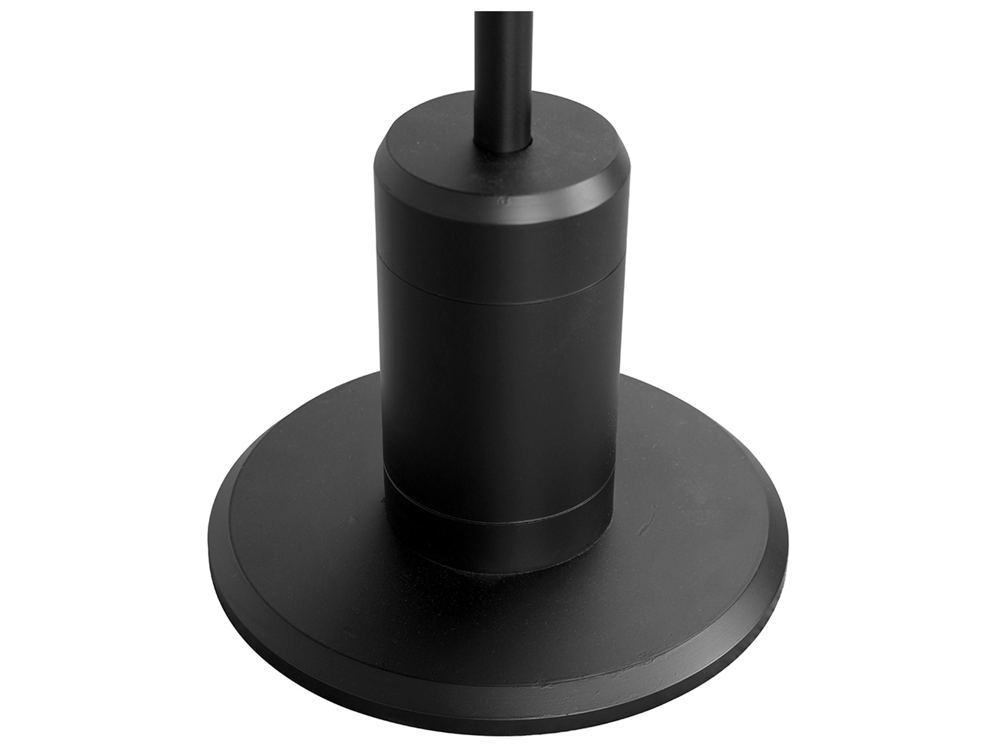 Noir Kurtz Round Metal Matte Black End Table