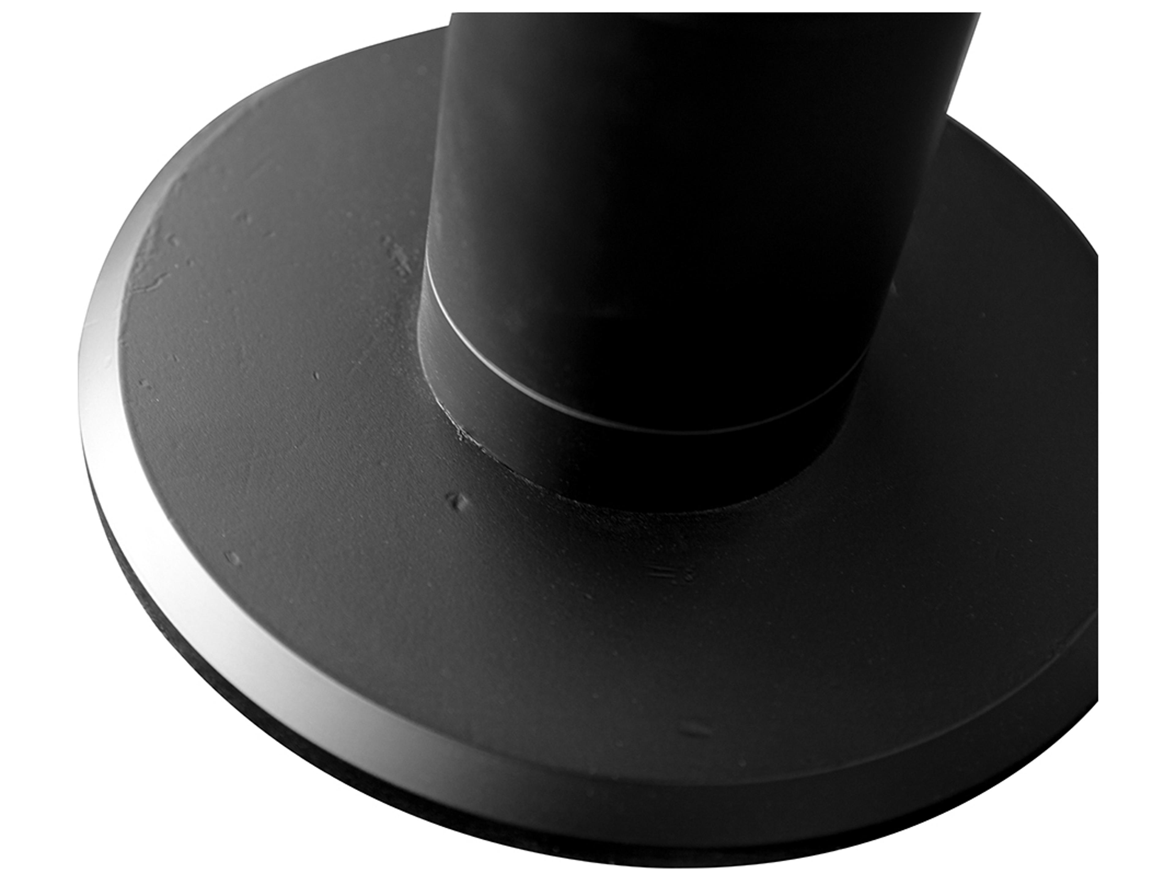 Noir Kurtz Round Metal Matte Black End Table