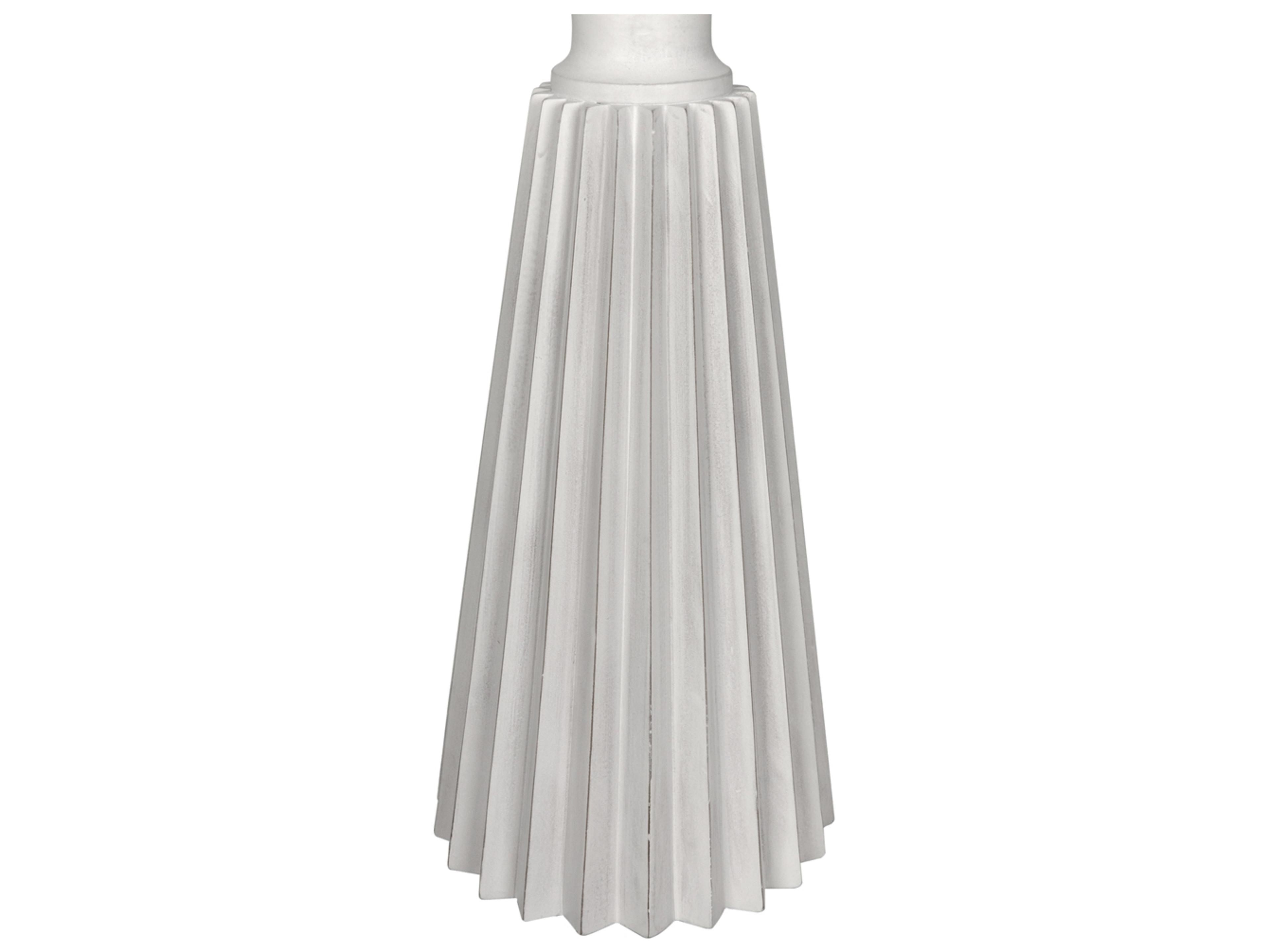 Noir Round Wood White Wash End Table