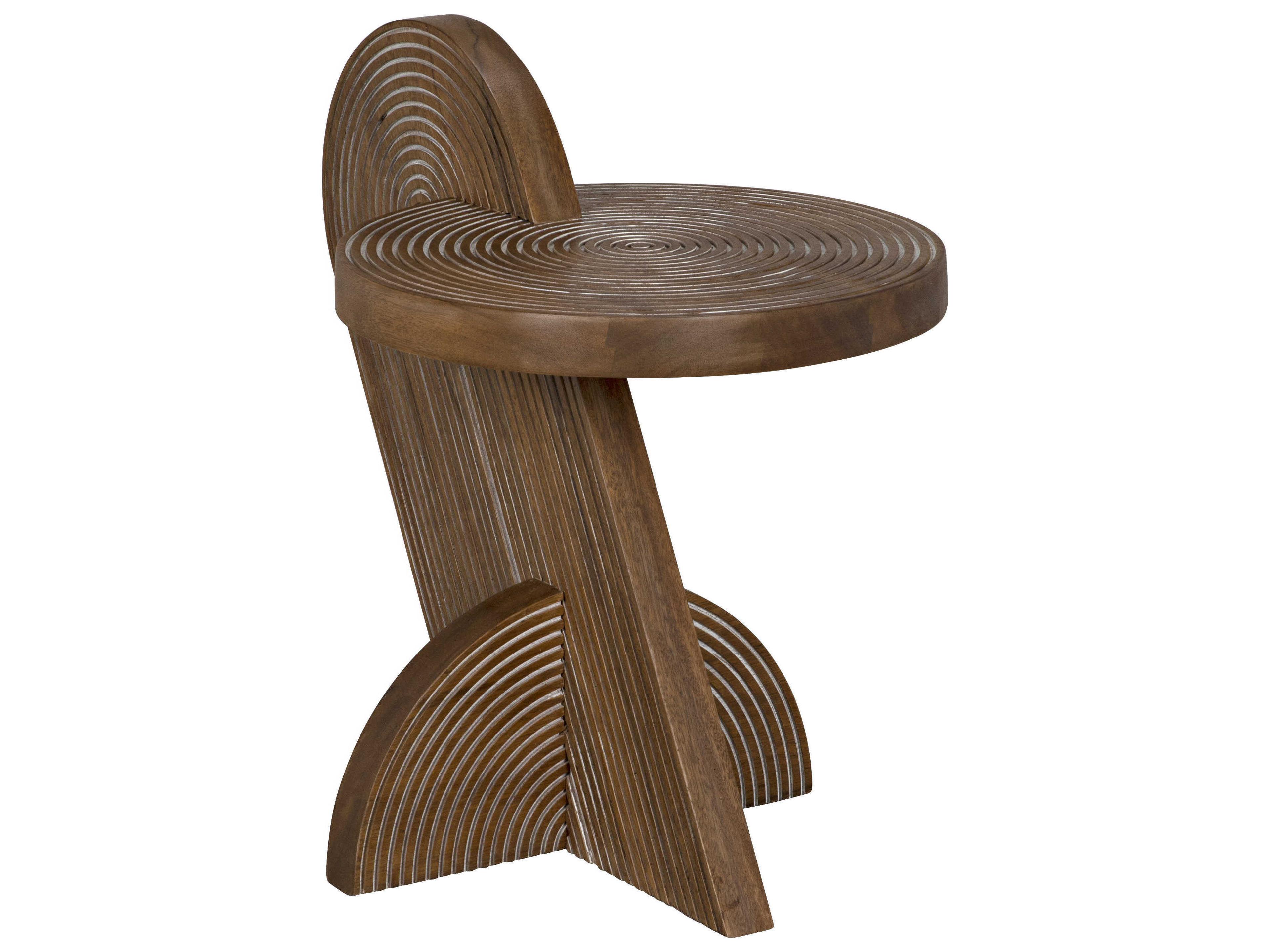 Wood Dark Walnut End Table