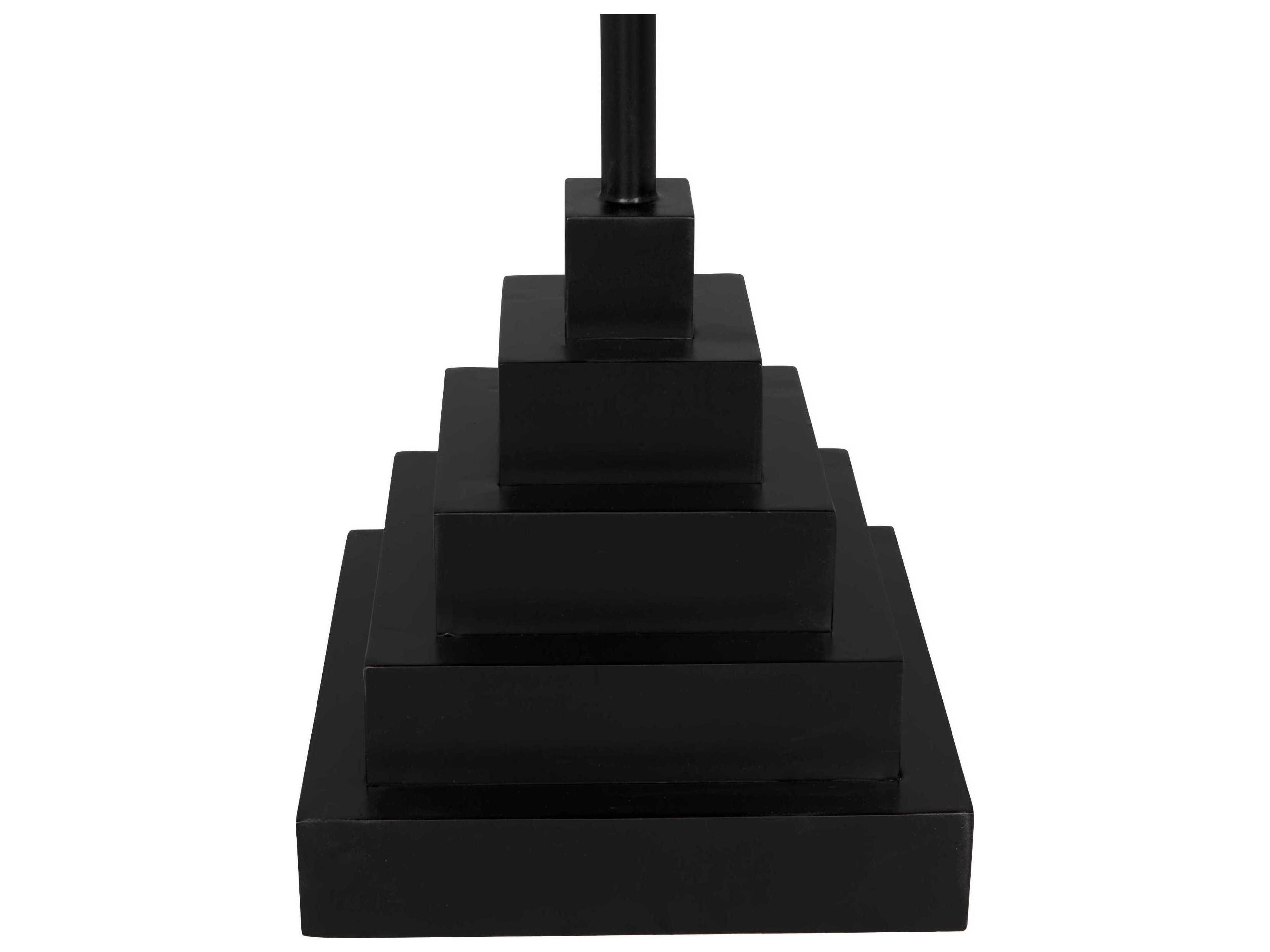 Noir Nova Square Steel Matte Black End Table