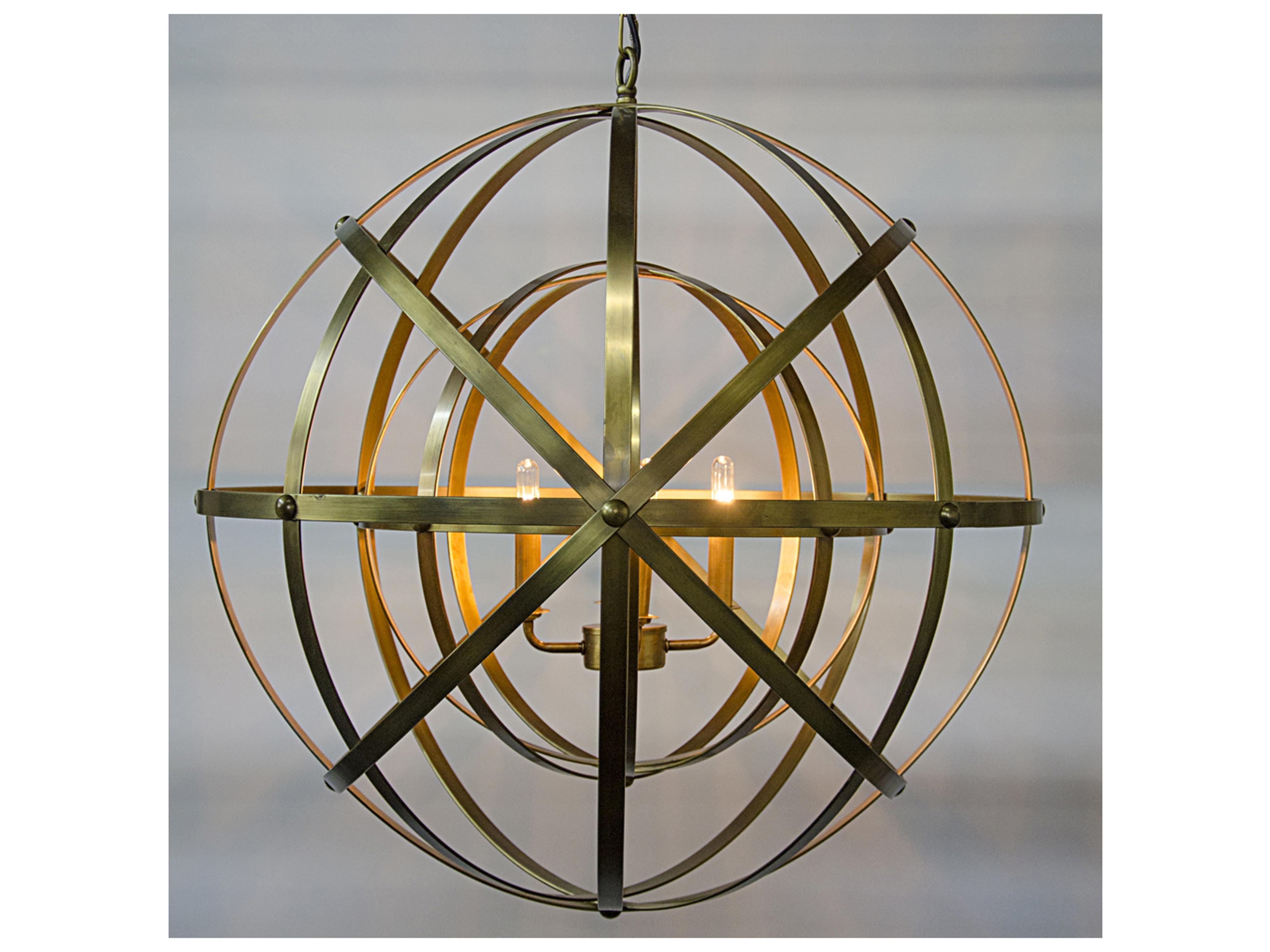 Alchemy 4-Light Antique Brass Chandelier