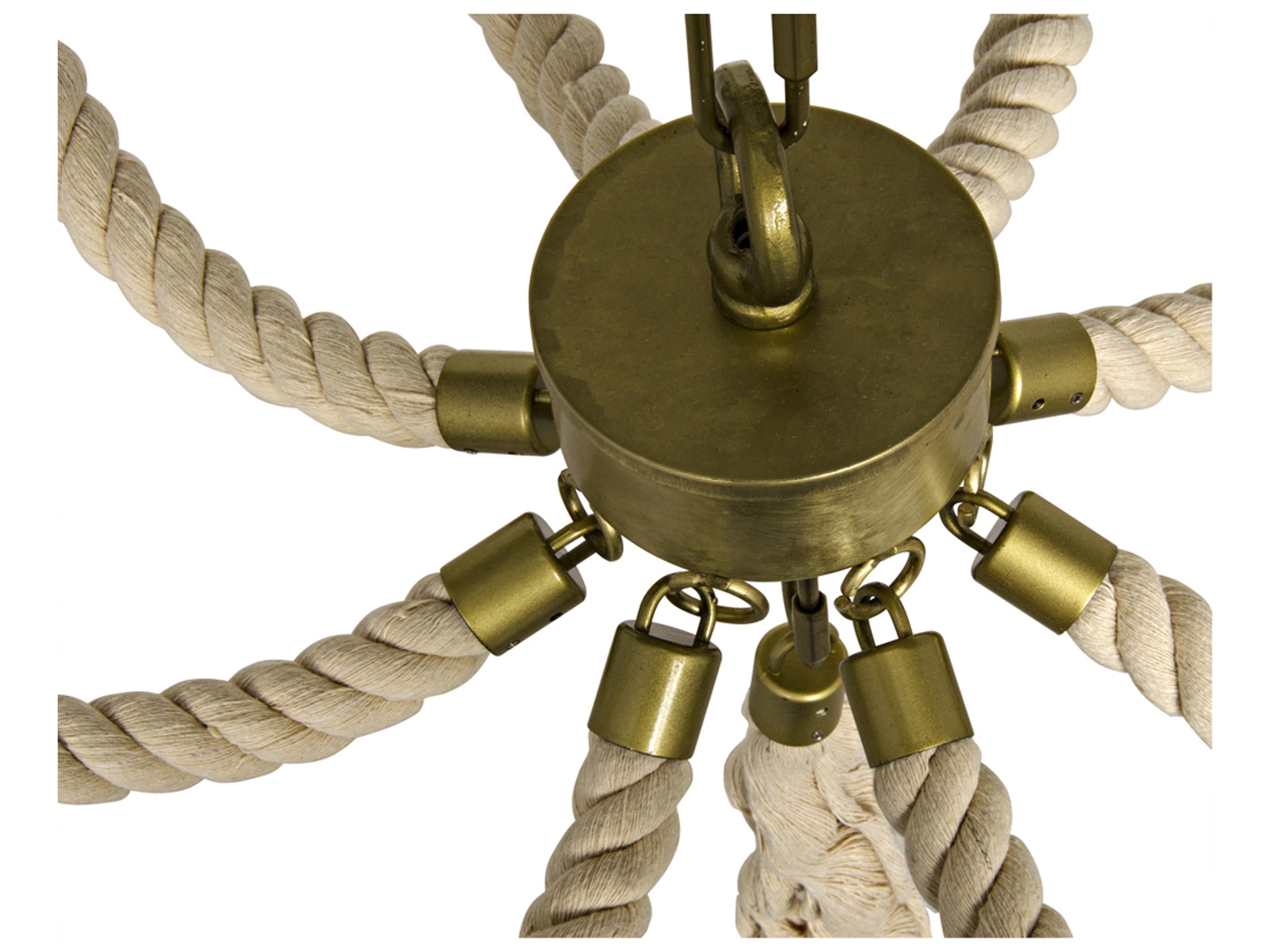 Noir Alec 8-Light Antique Brass Empire Chandelier