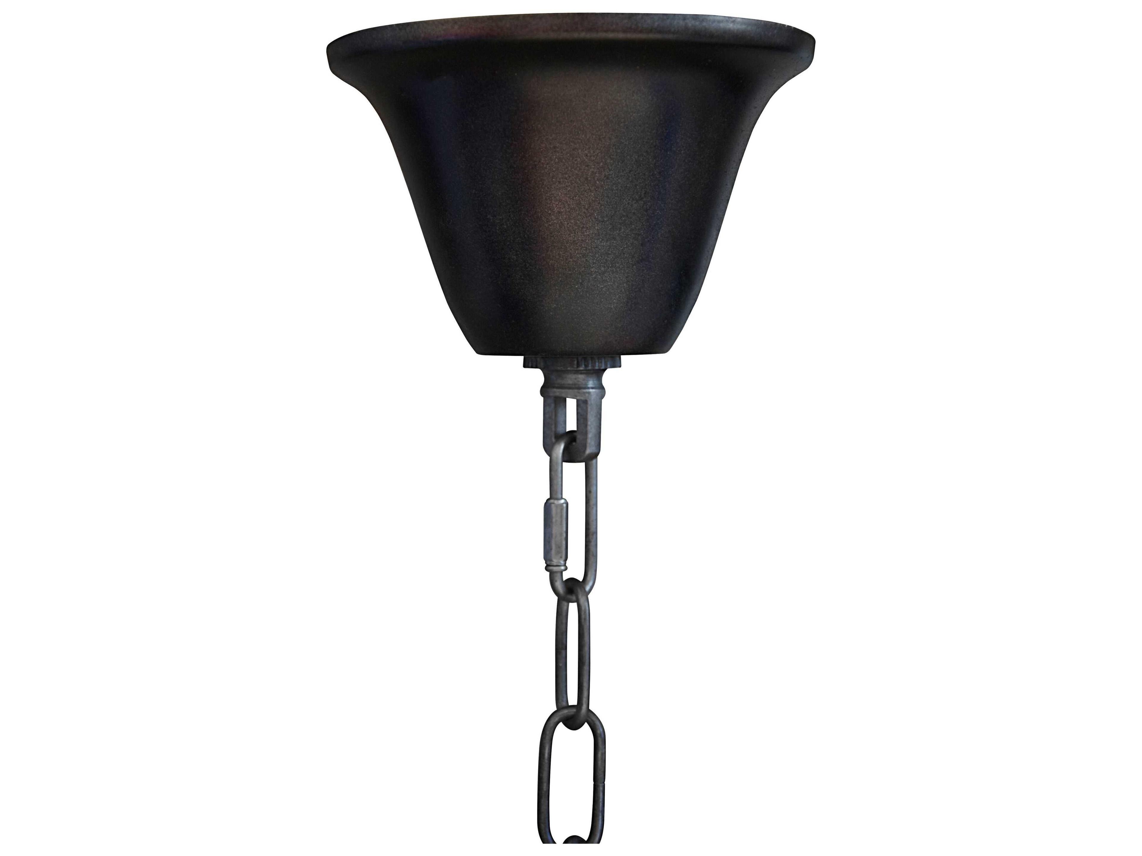 Noir 4-Light Black Glass Empire Chandelier