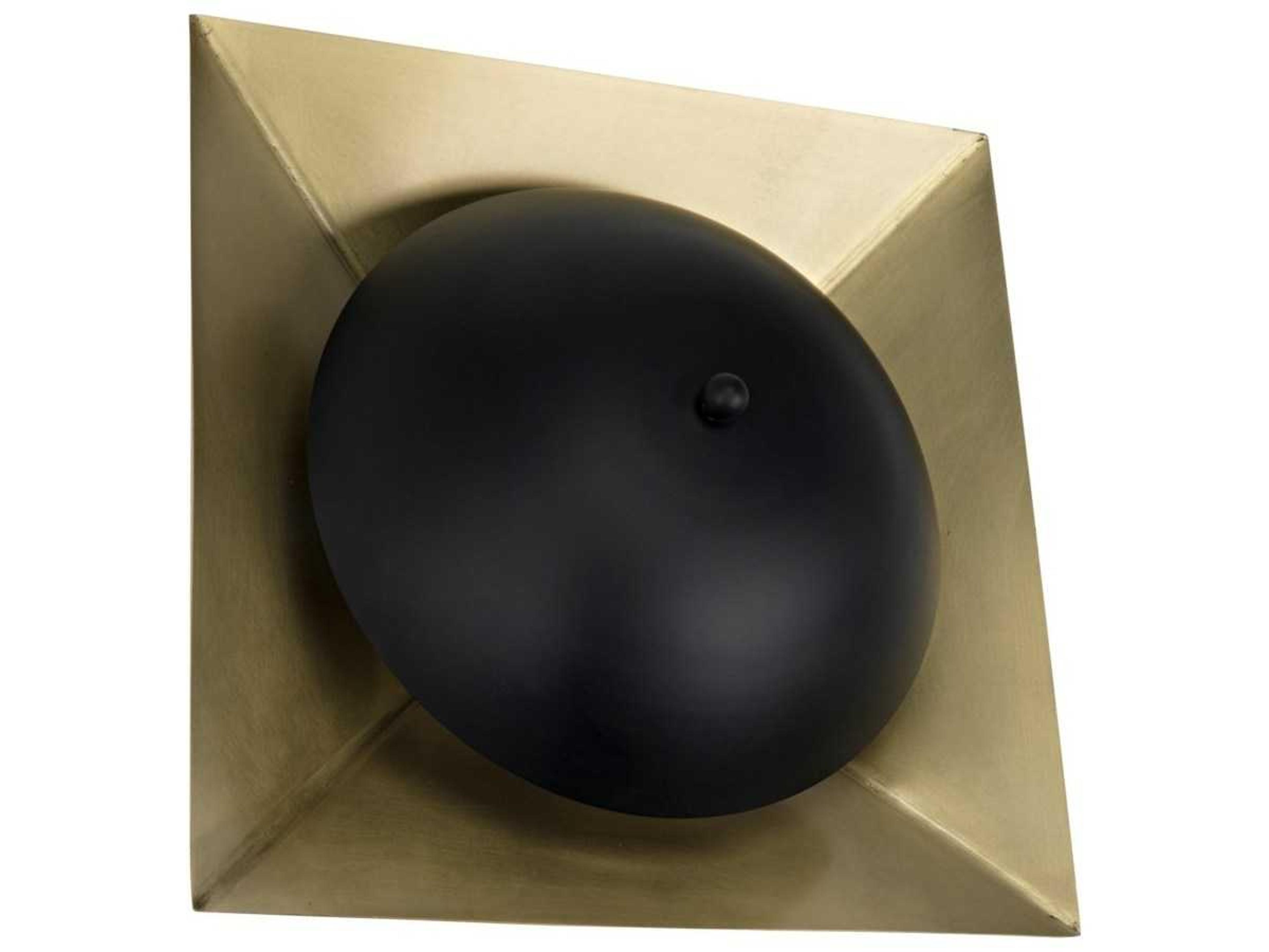 Noir 2-Light Brass Wall Sconce