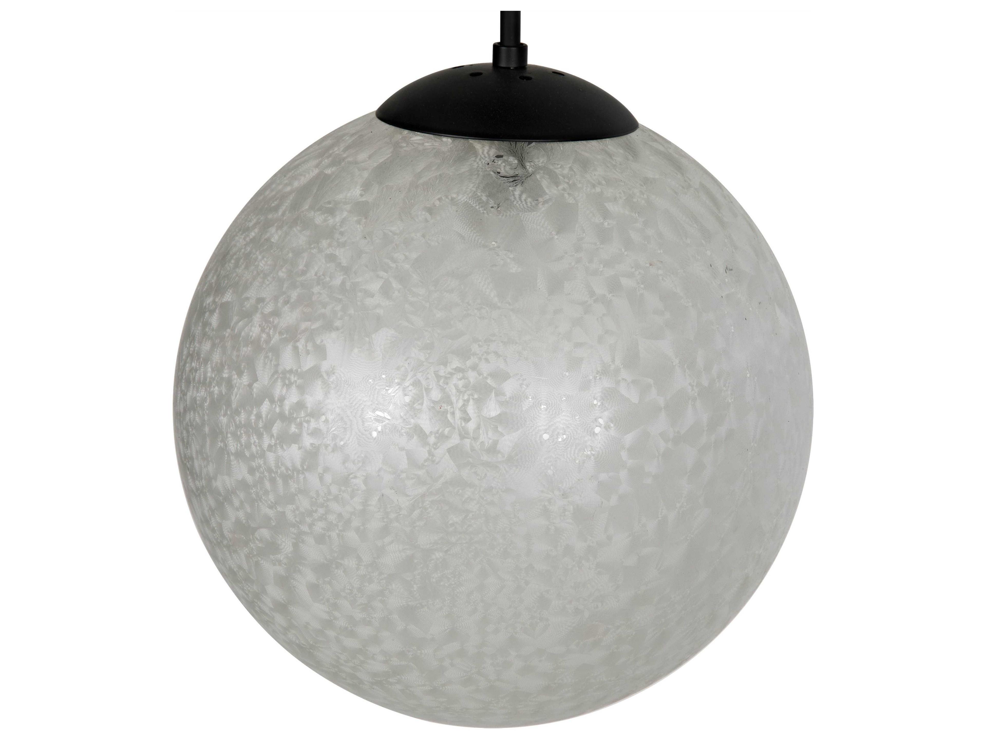 Noir 7-Light Matte Black Globe Chandelier