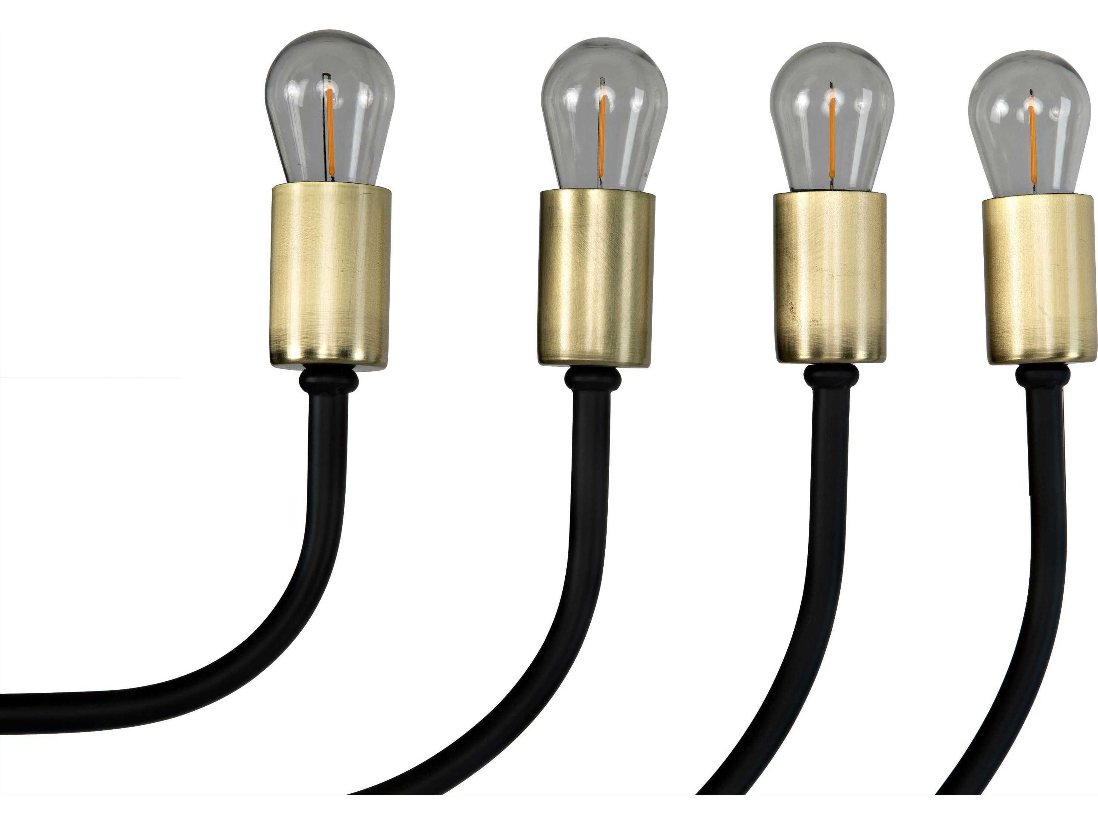 Noir 16-Light Black Metal Chandelier