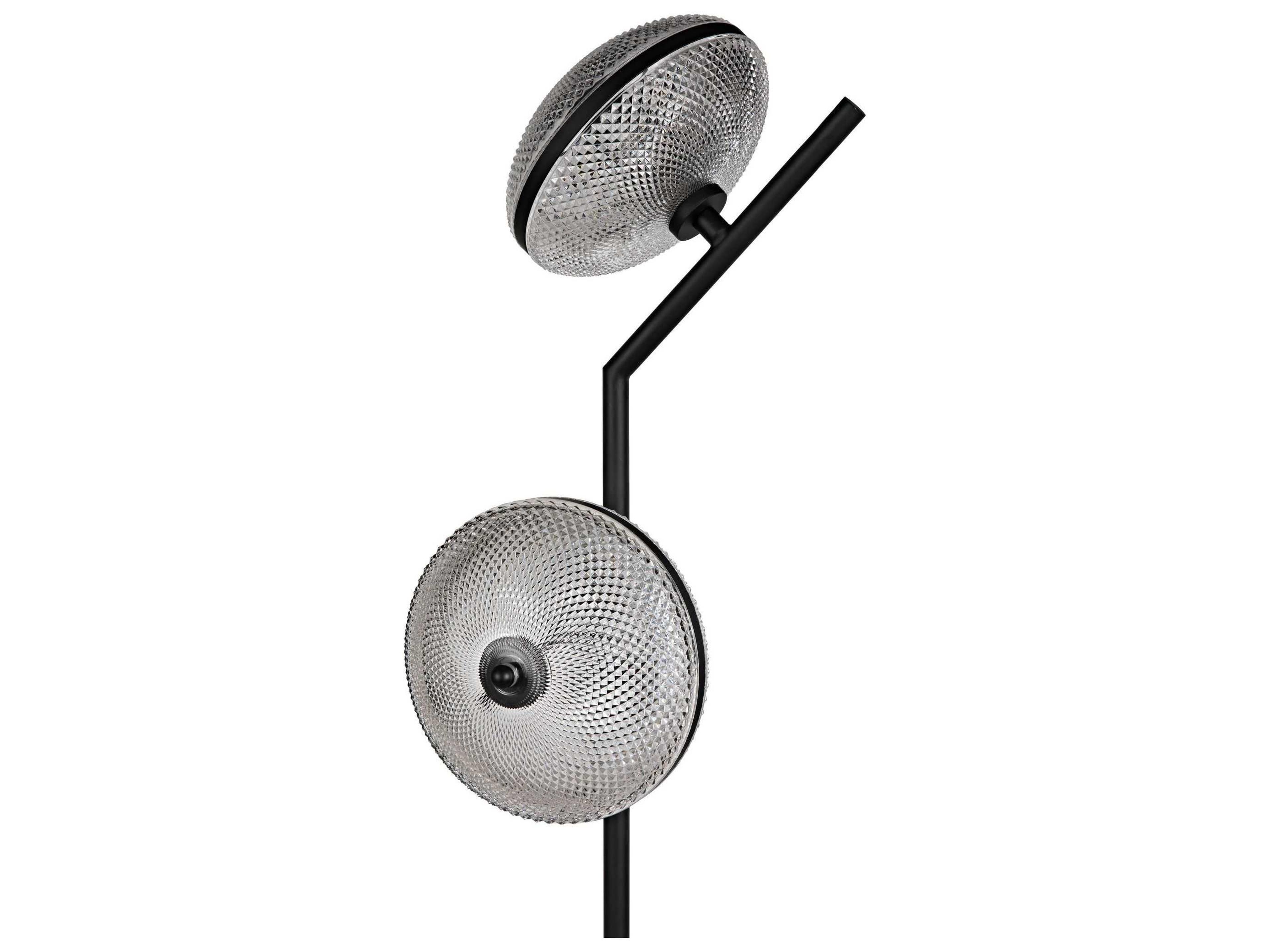 Noir Gibson Matte Black Glass Floor Lamp
