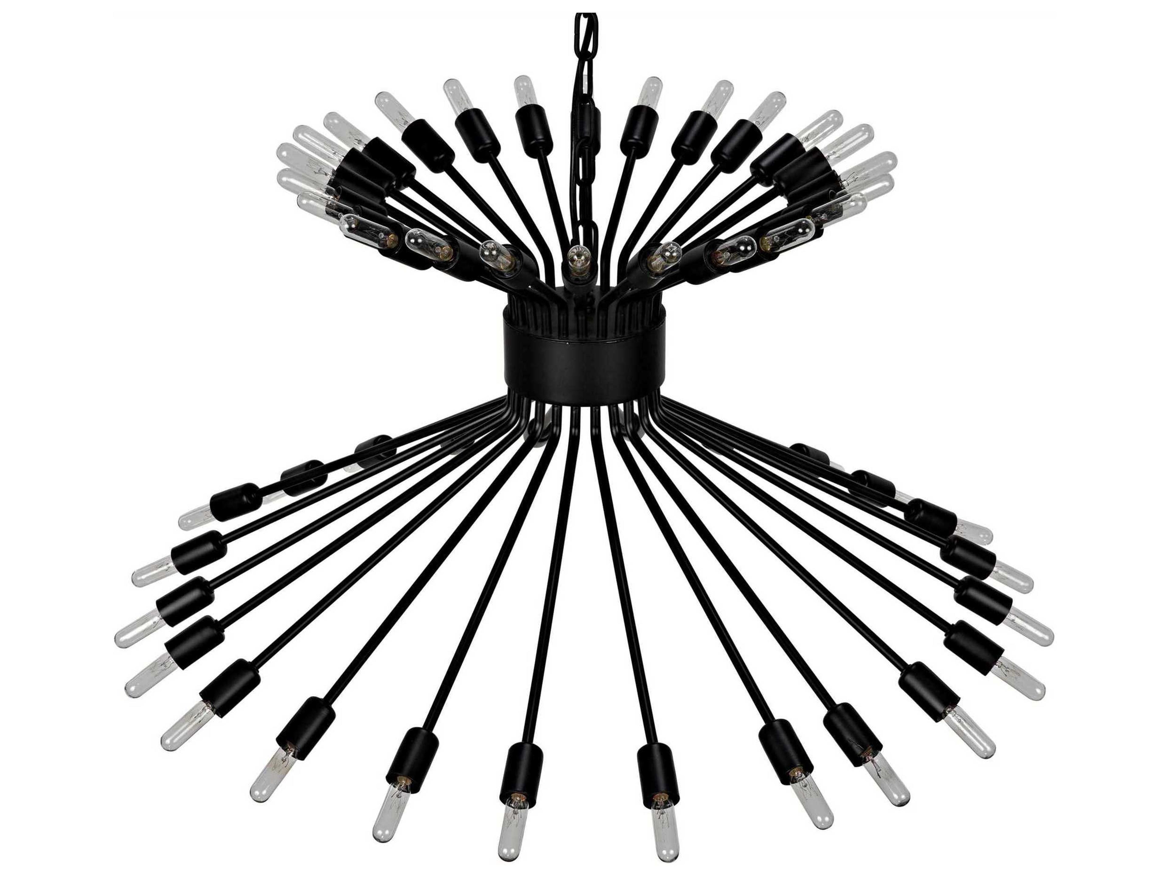 Noir 48-Light Matte Black Sputnik Chandelier