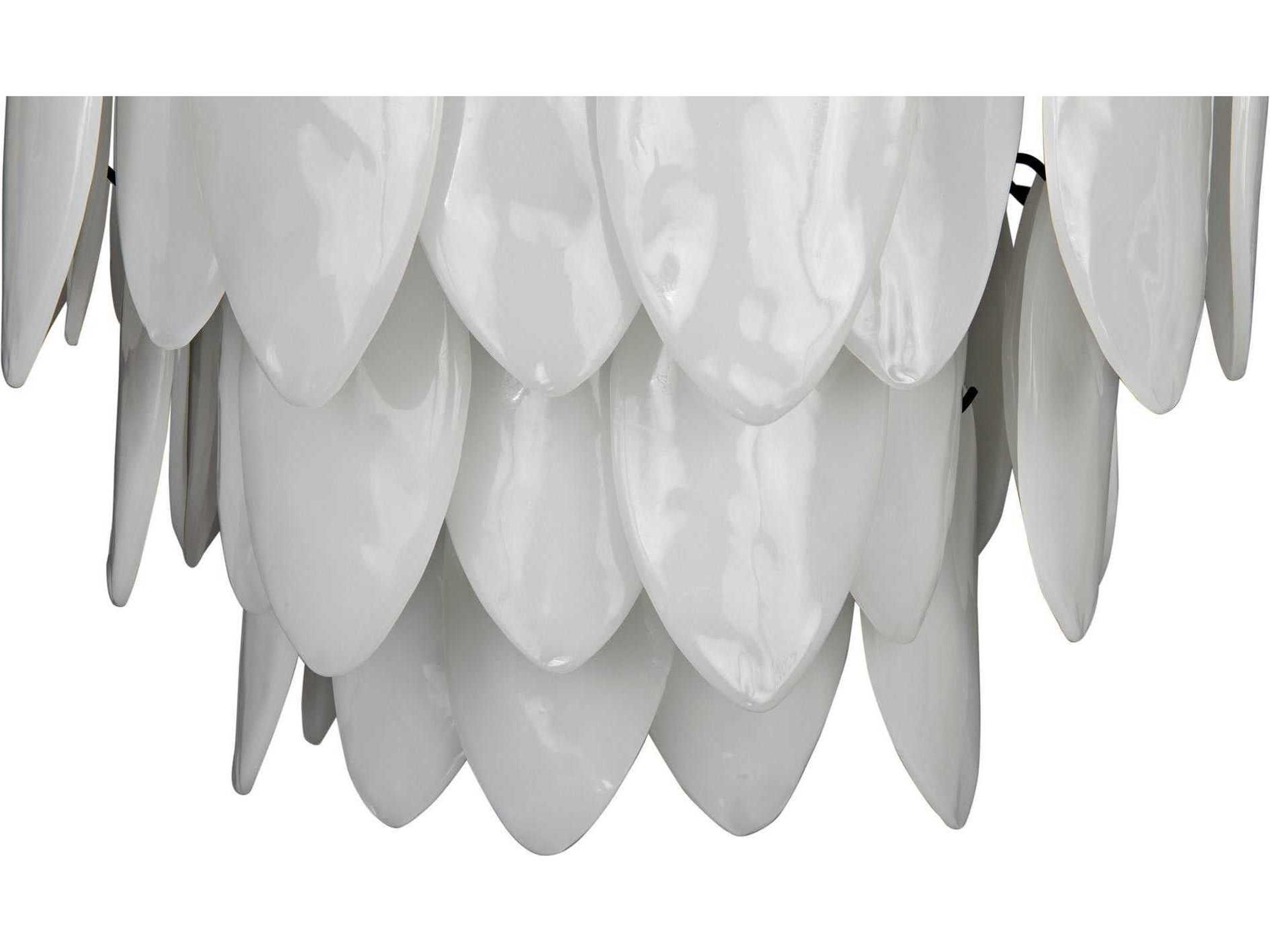 Noir 4-Light Matte Black Glass Pendant