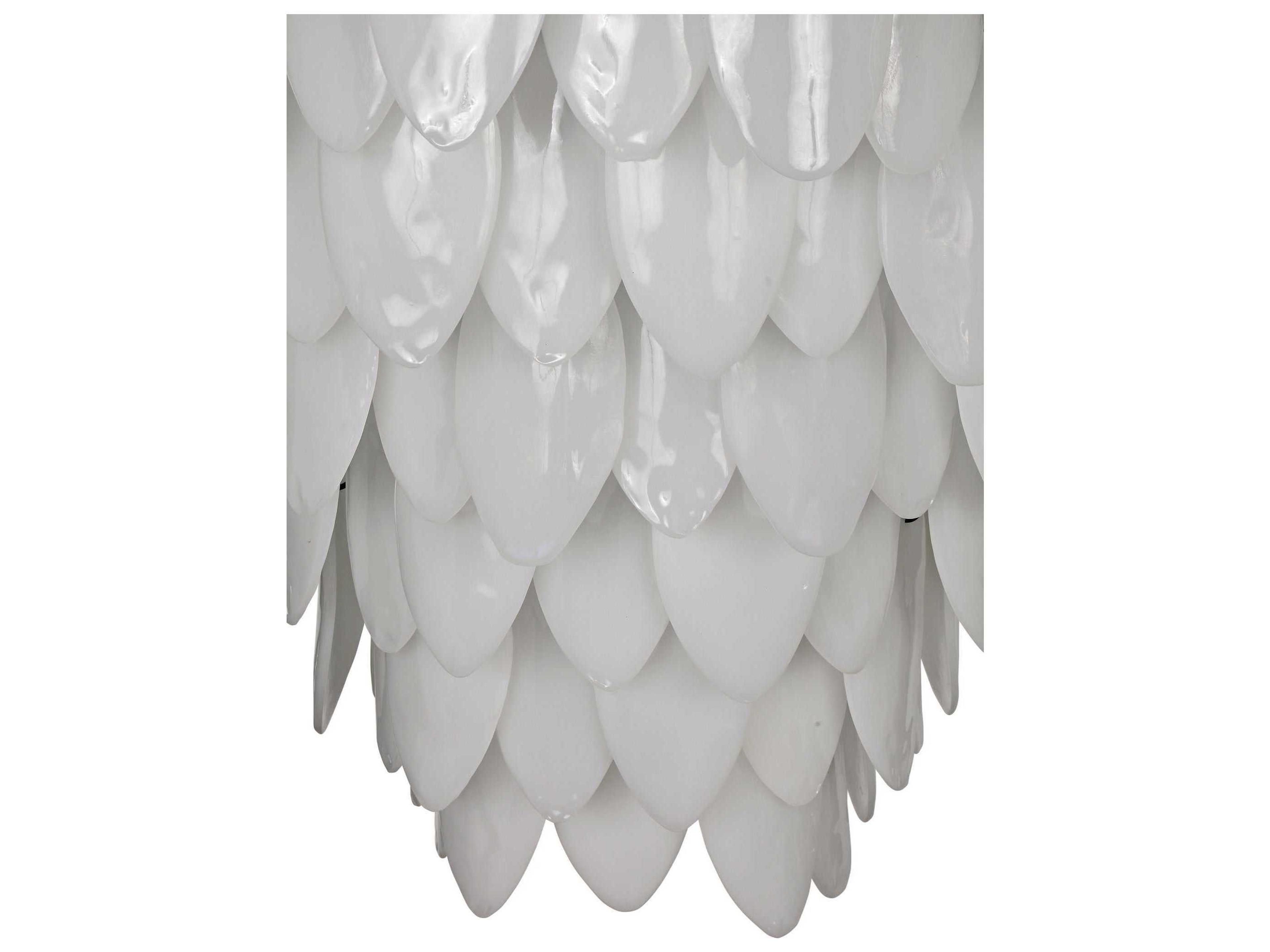 Noir 8-Light Matte Black Glass Pendant