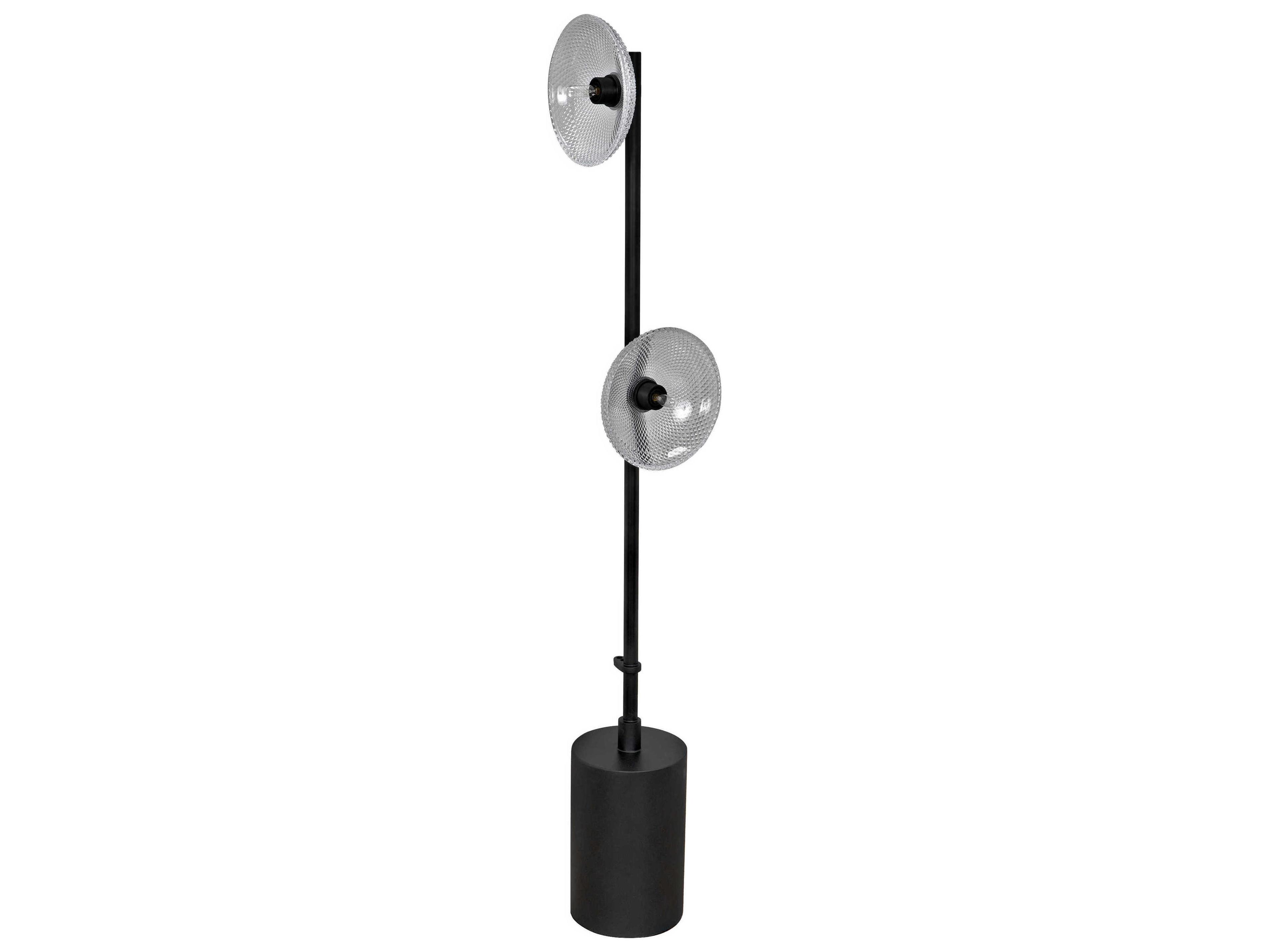 Matte Black Glass Floor Lamp
