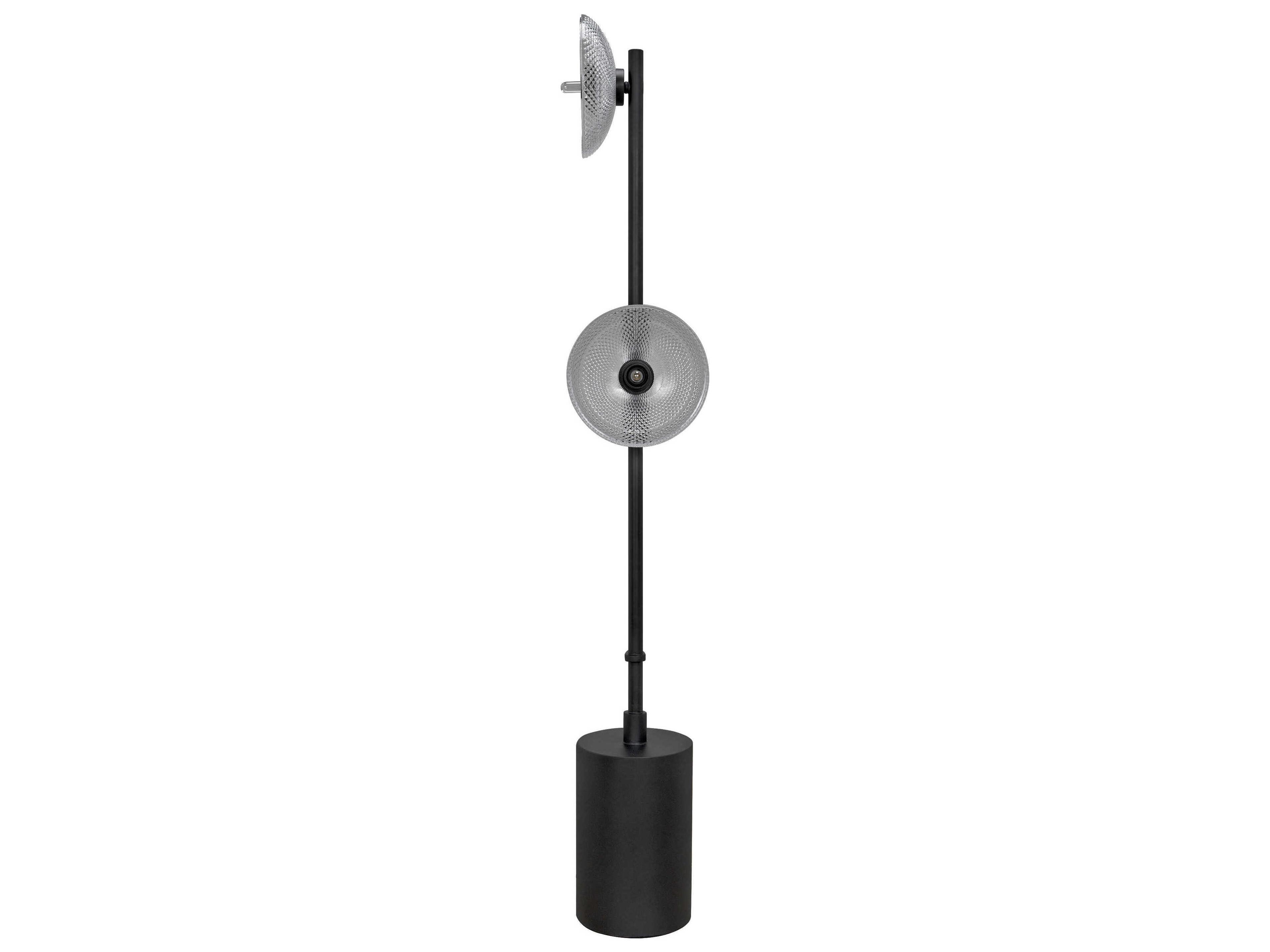 Noir Matte Black Glass Floor Lamp