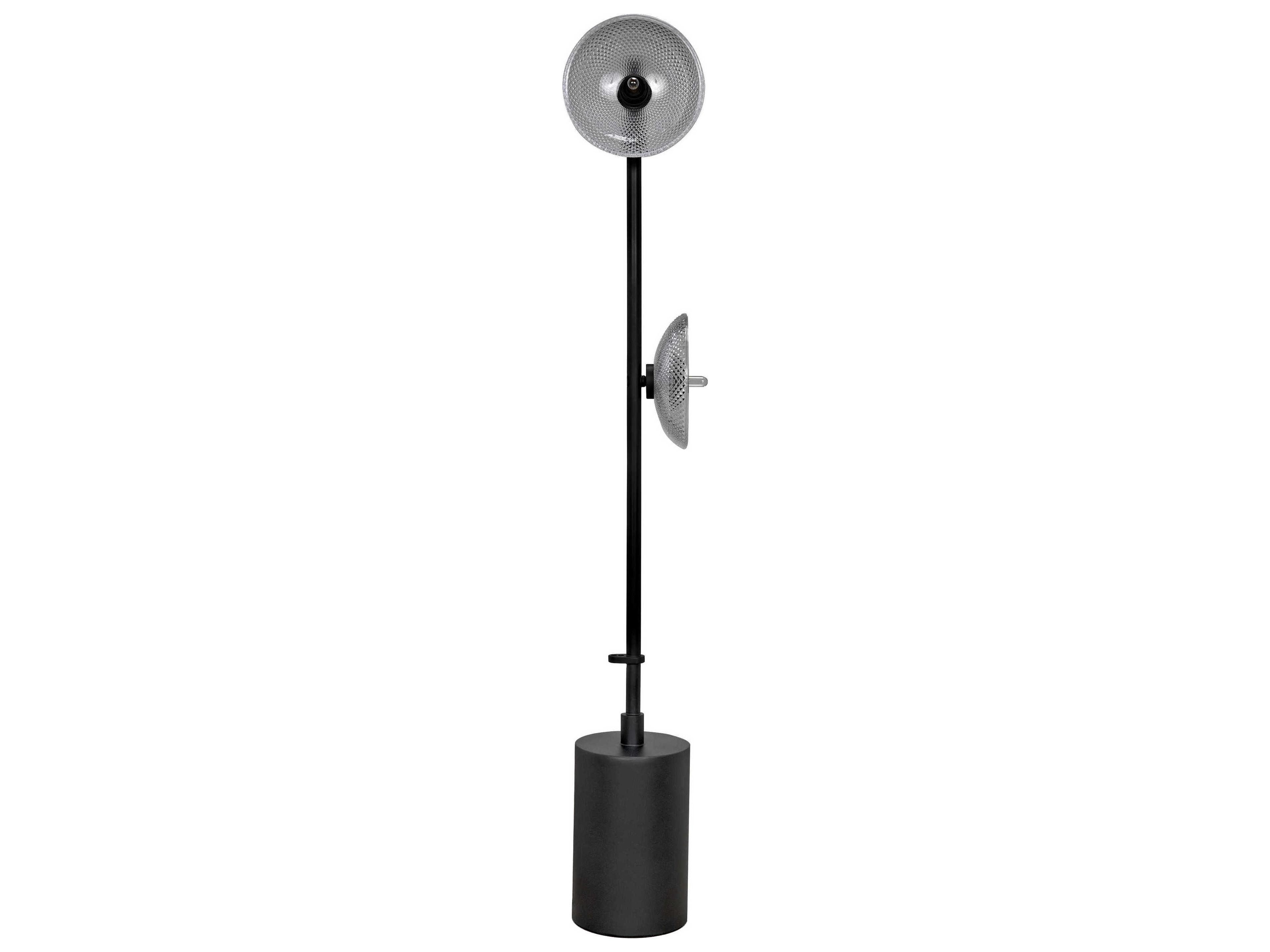 Noir Matte Black Glass Floor Lamp