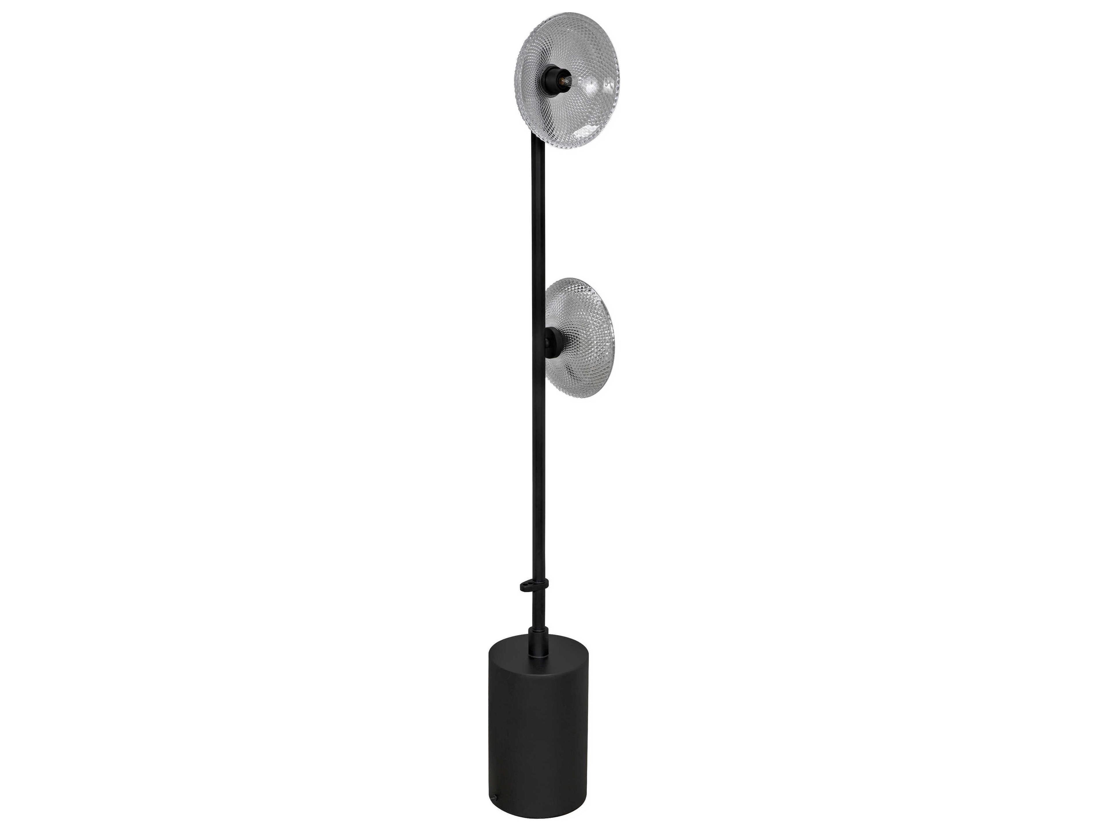 Noir Matte Black Glass Floor Lamp
