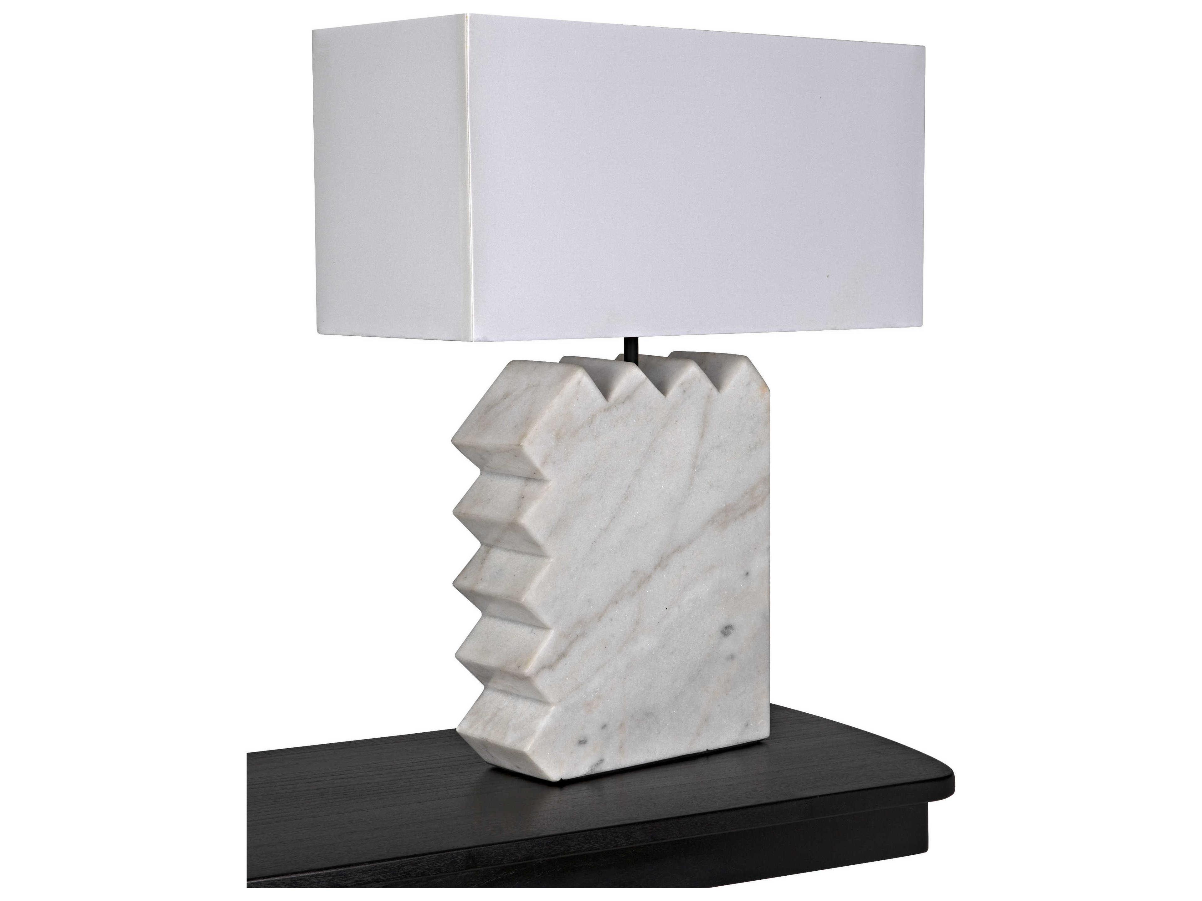 Noir Gaheris Styrene Waxed Special Shade White Buffet Lamp