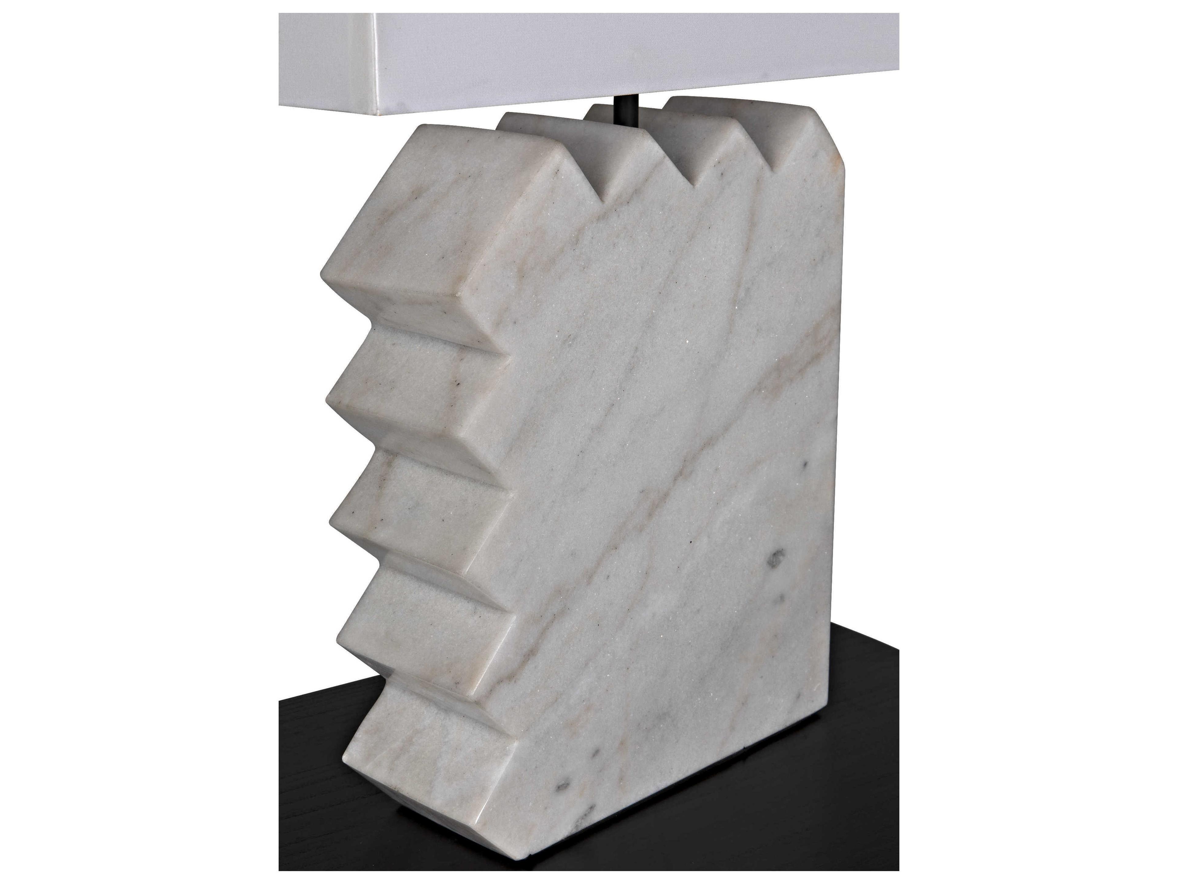 Noir Gaheris Styrene Waxed Special Shade White Buffet Lamp