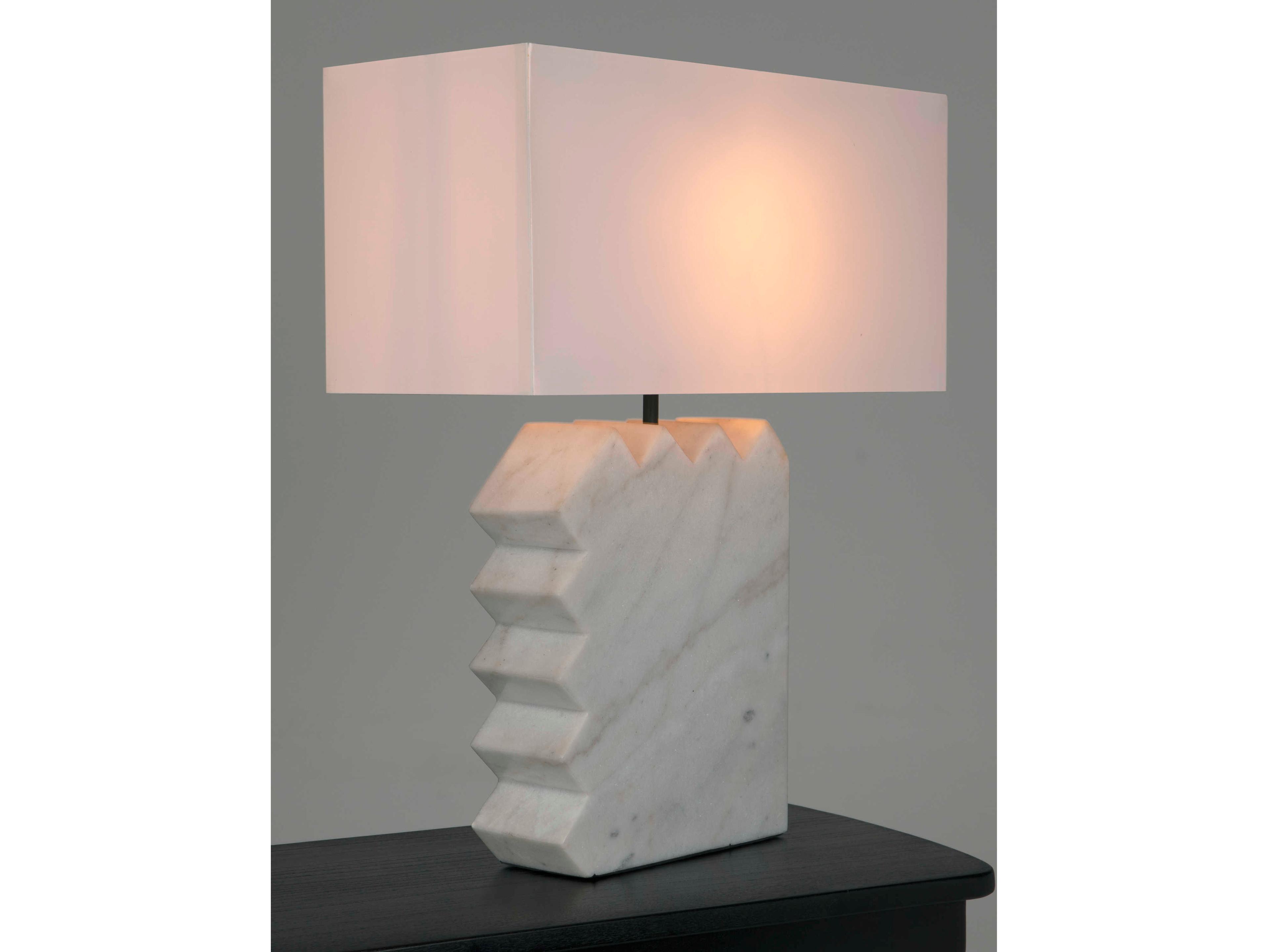 Noir Gaheris Styrene Waxed Special Shade White Buffet Lamp
