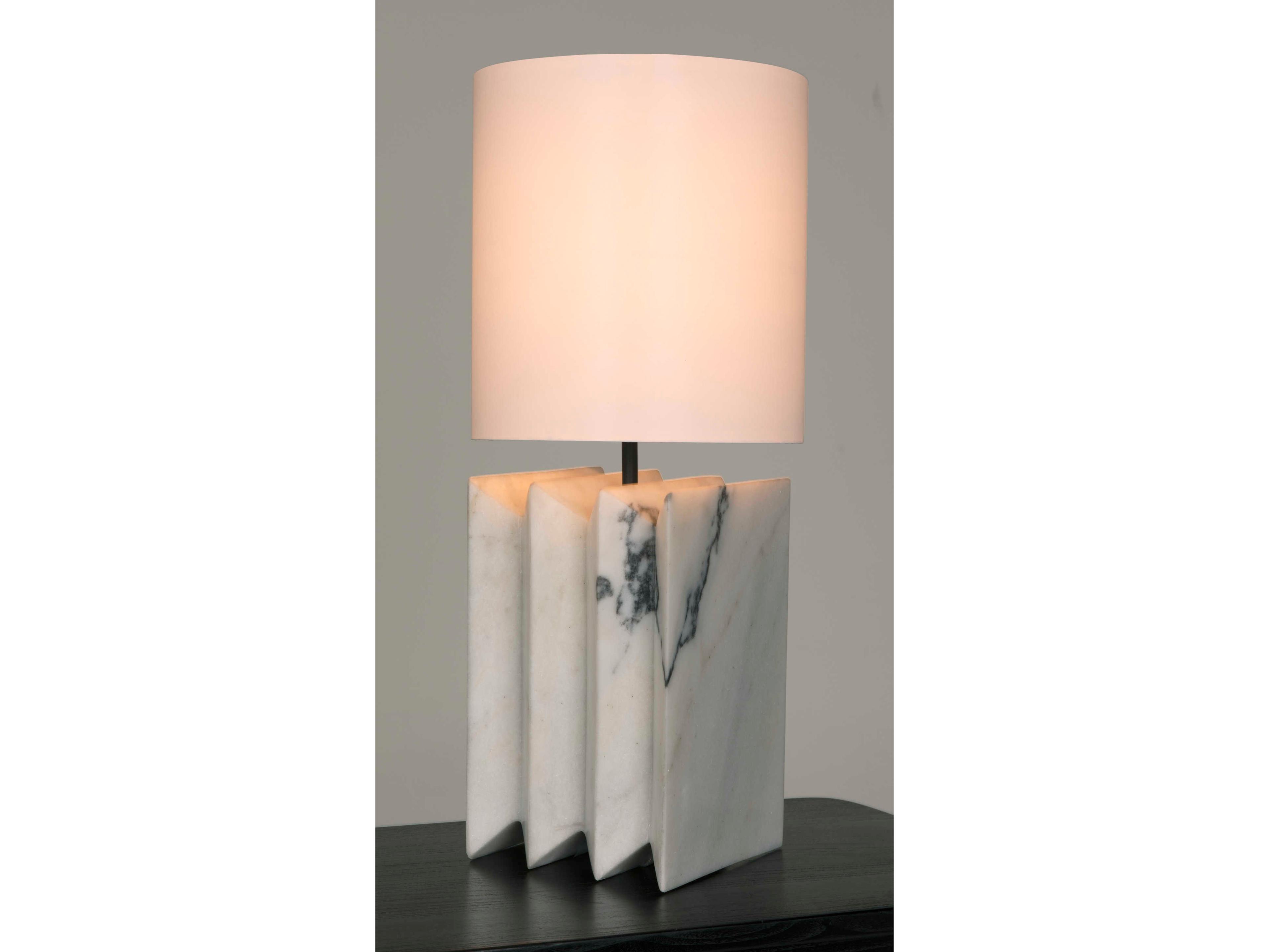 Jman Styrene Waxed Special Shade White Buffet Lamp