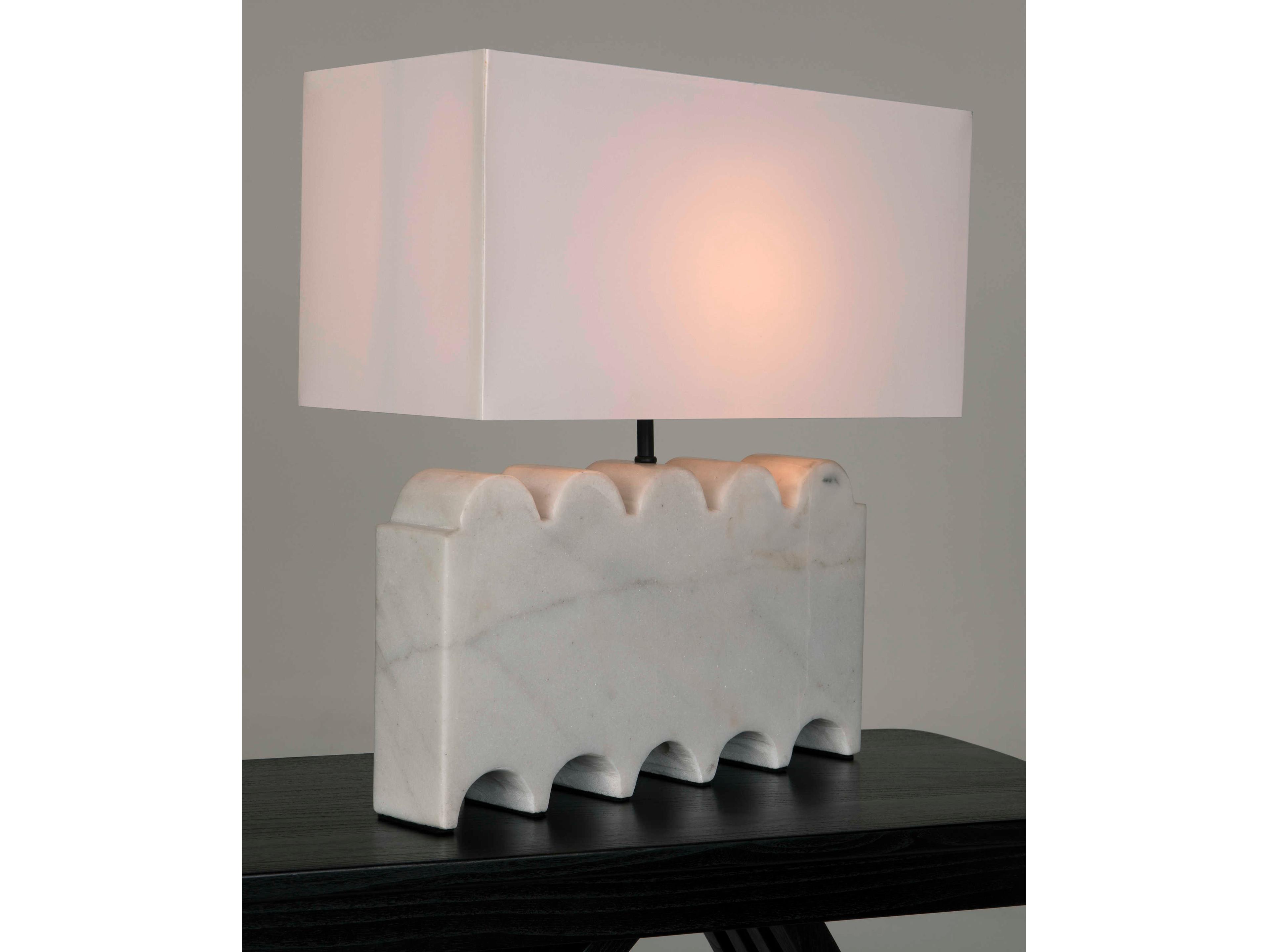 Darth Styrene Waxed Special Shade White Table Lamp