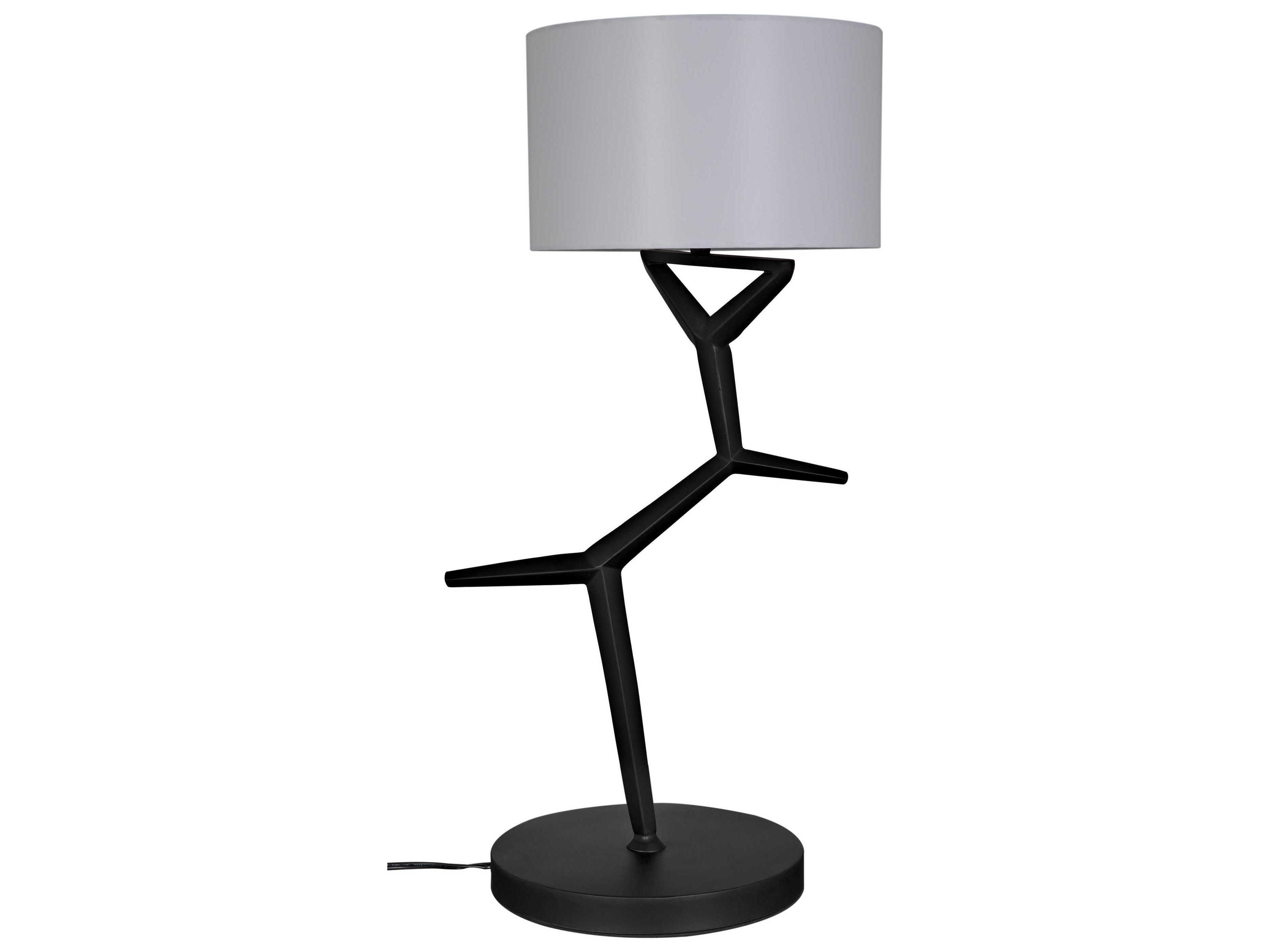 Arizona Matte Black Special Shade Buffet Lamp
