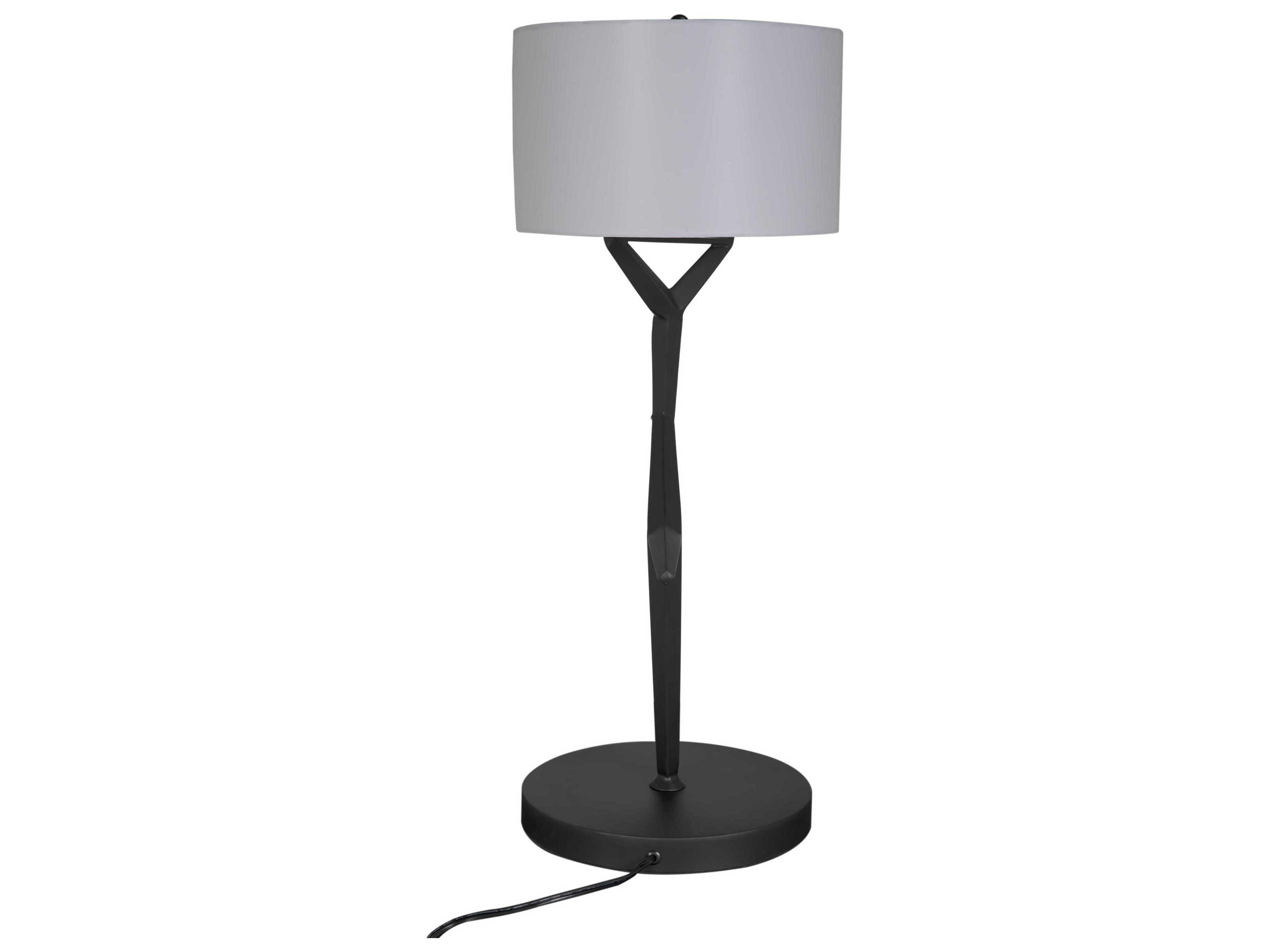 Noir Arizona Matte Black Special Shade Buffet Lamp