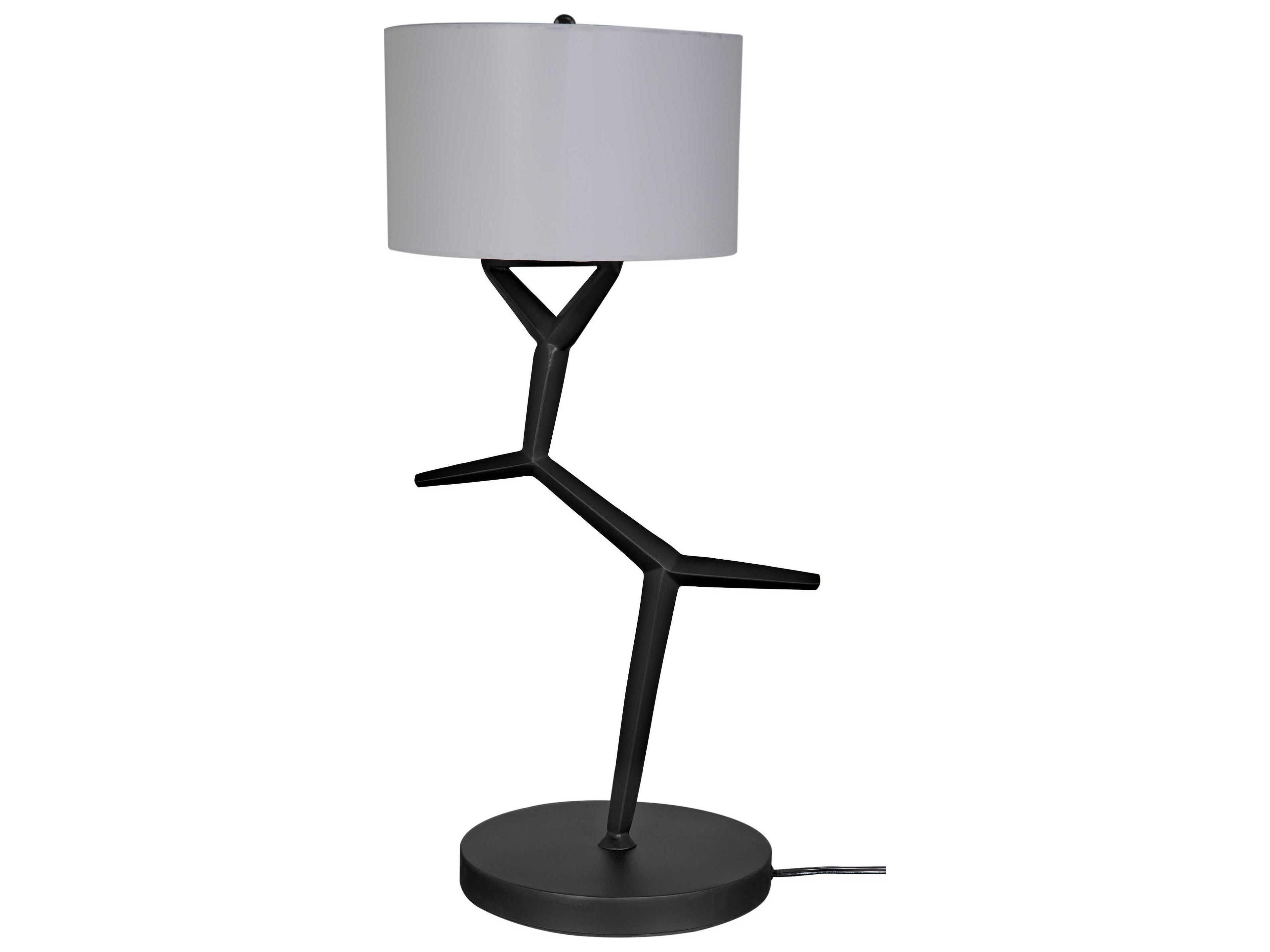 Noir Arizona Matte Black Special Shade Buffet Lamp