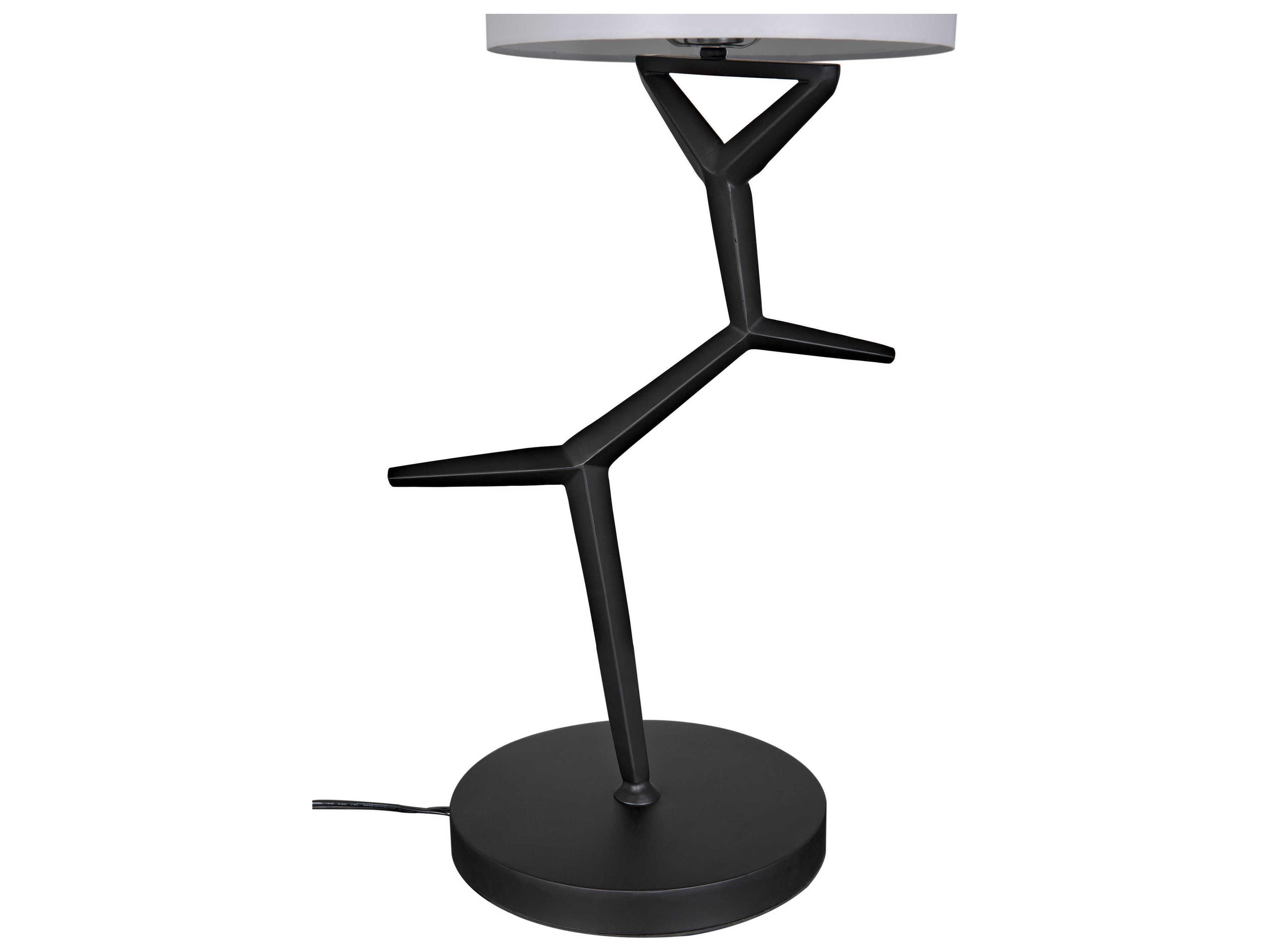 Noir Arizona Matte Black Special Shade Buffet Lamp