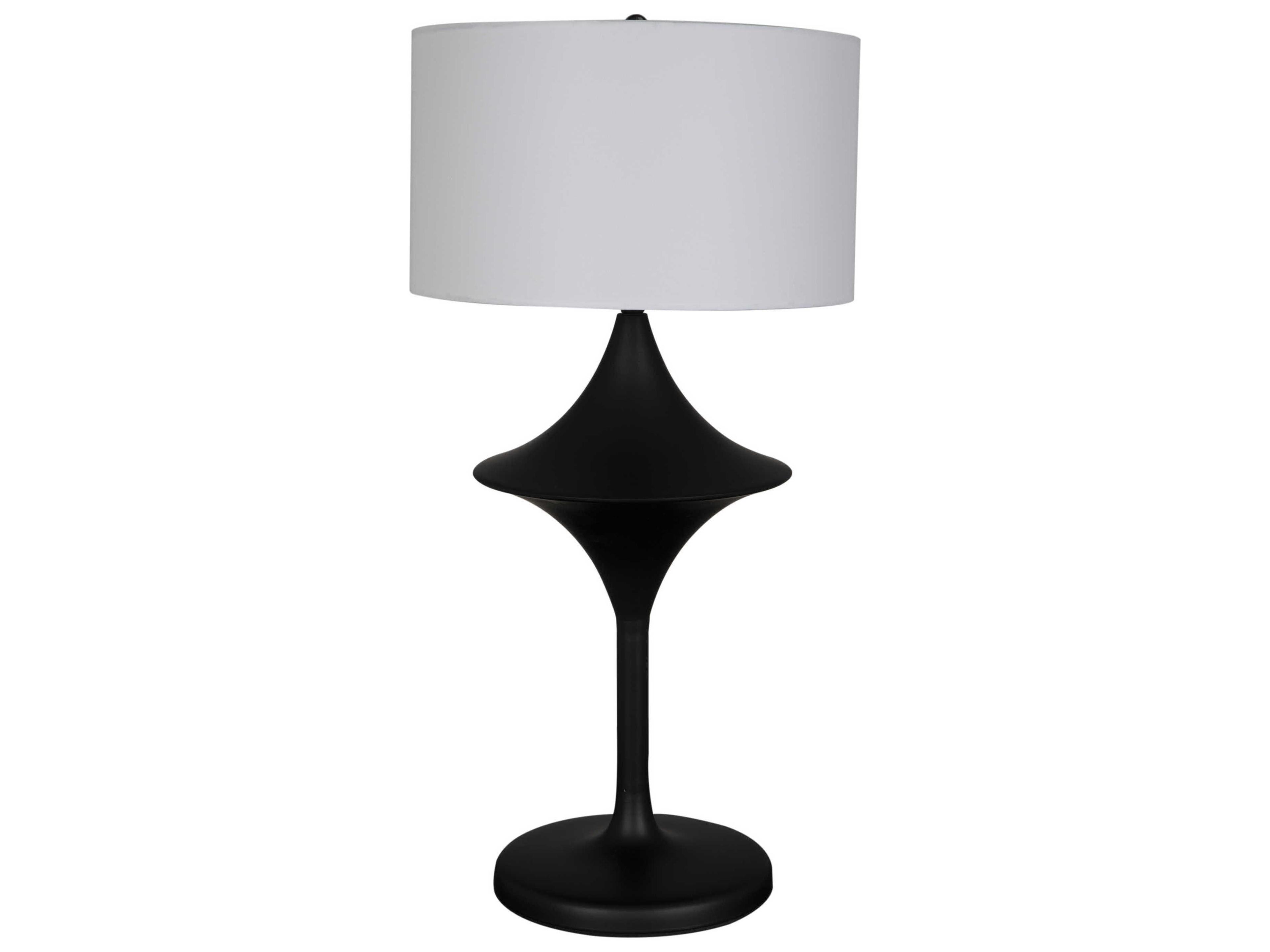 Wilder Matte Black Special Shade Buffet Lamp
