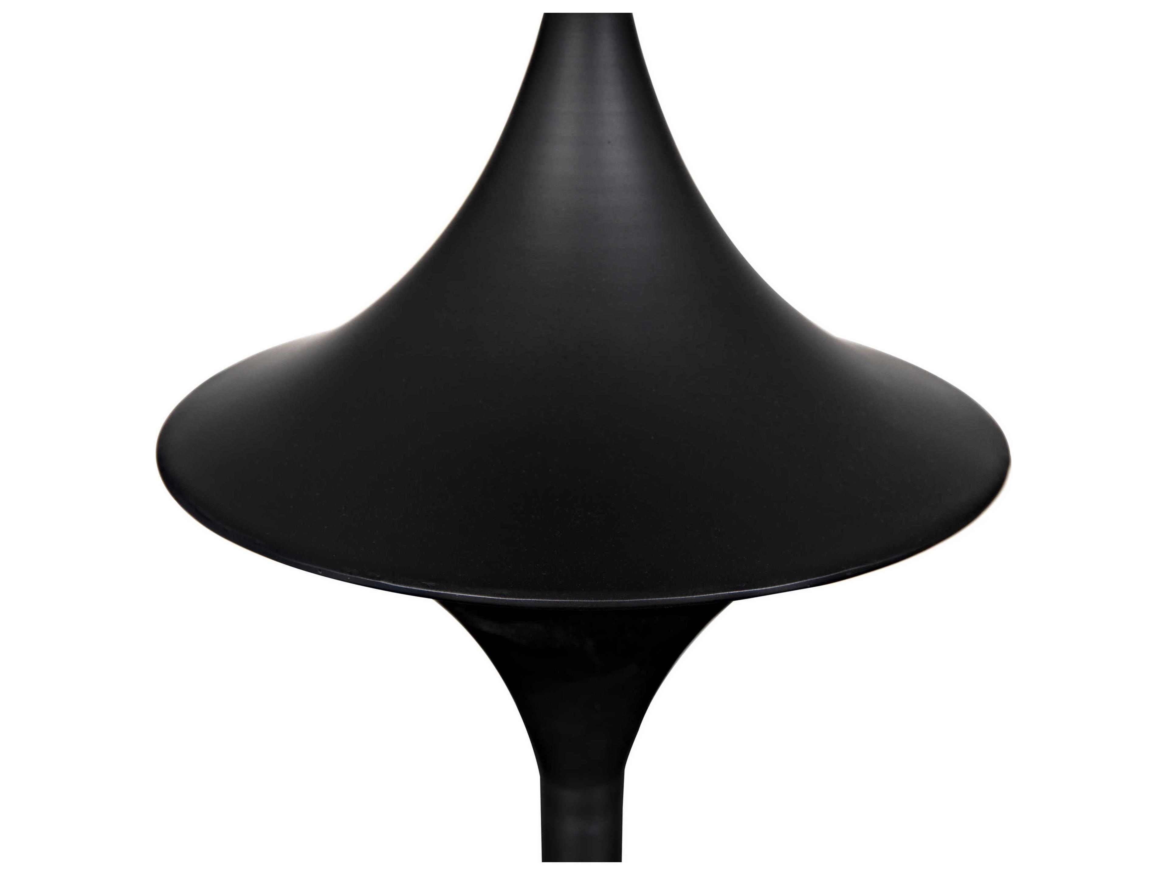 Noir Wilder Matte Black Special Shade Buffet Lamp