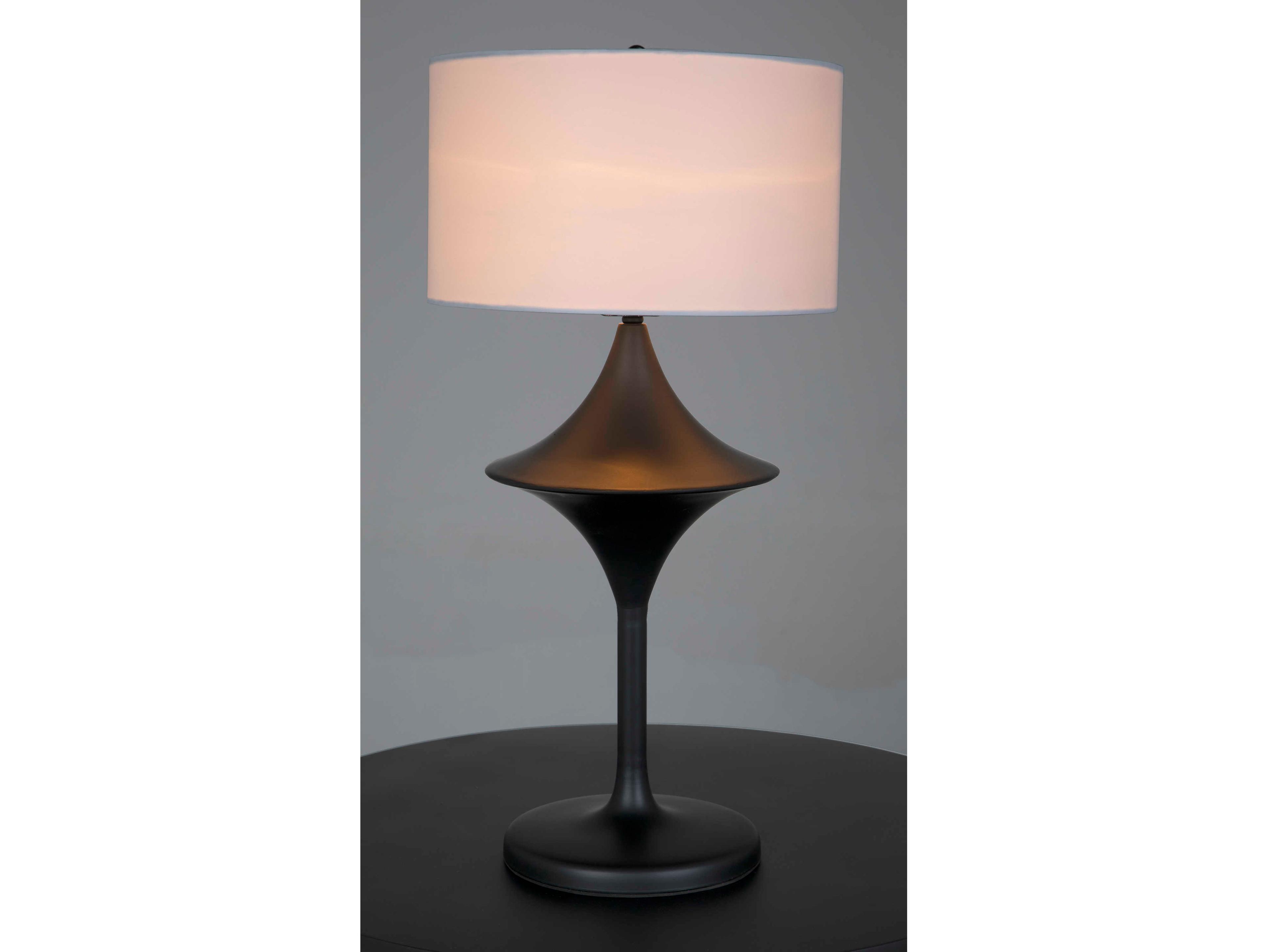 Noir Wilder Matte Black Special Shade Buffet Lamp