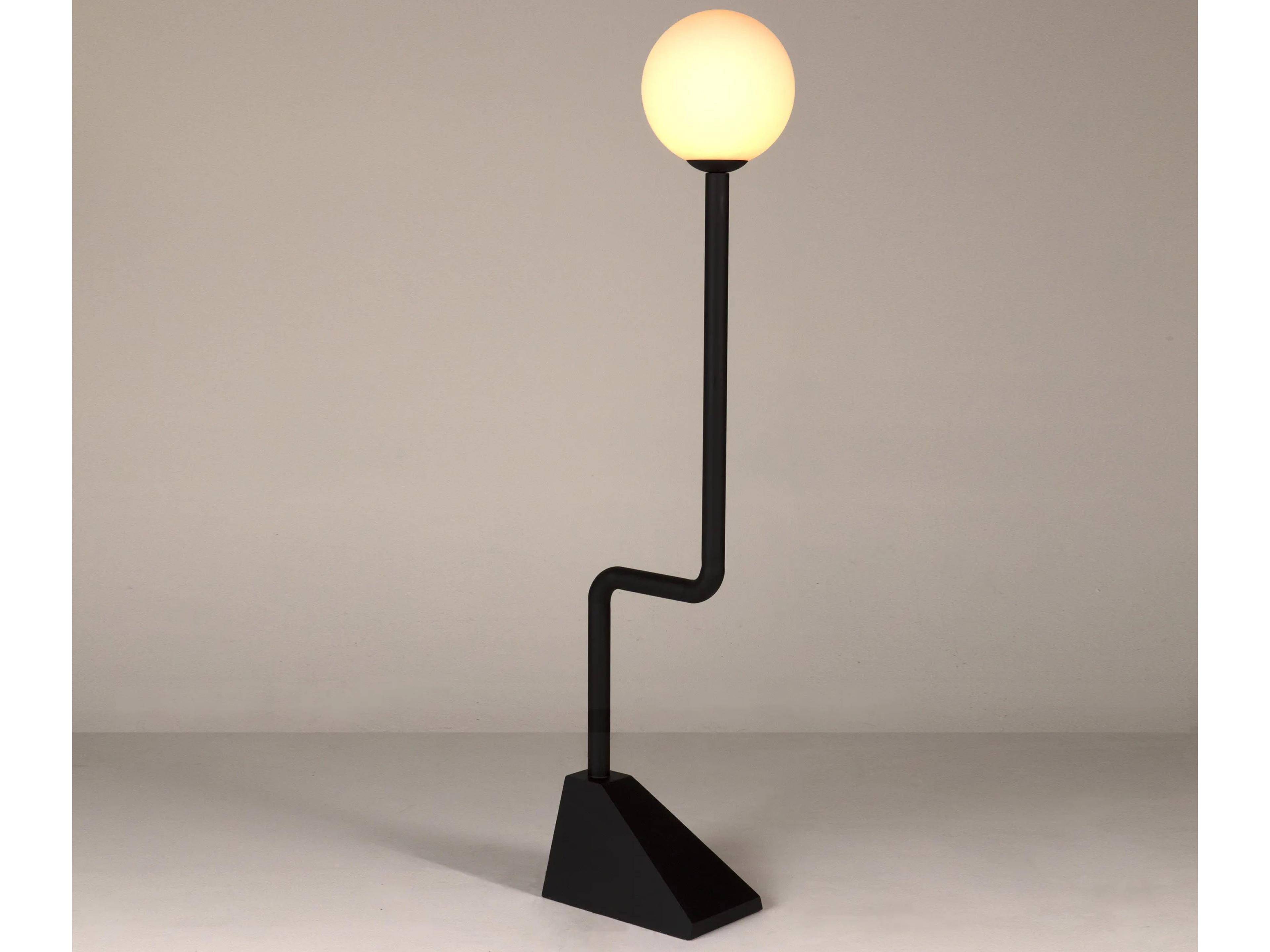 Noir Dallas Matte Black Floor Lamp