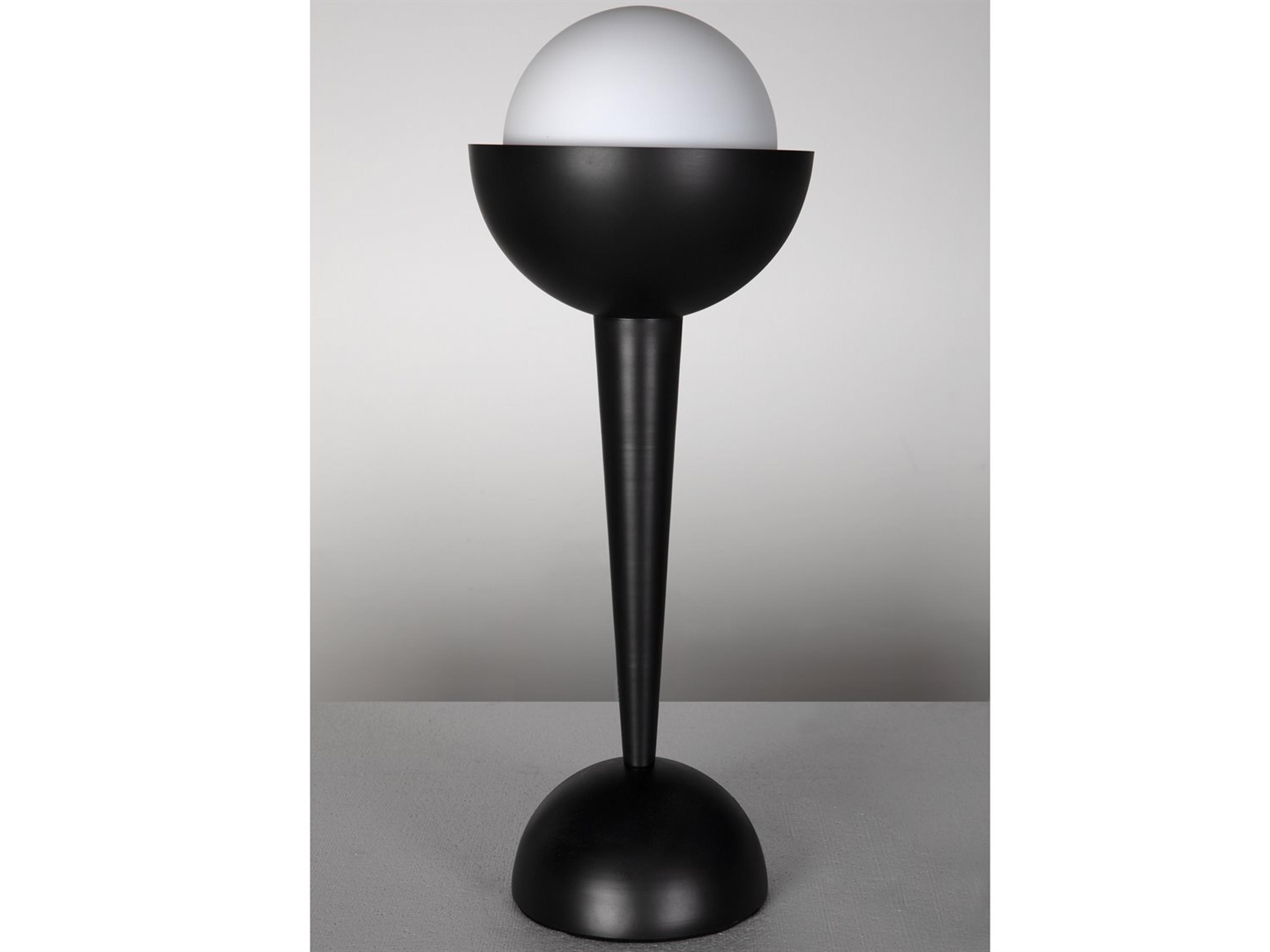 Noir Sunday Morning Matte Black Buffet Lamp