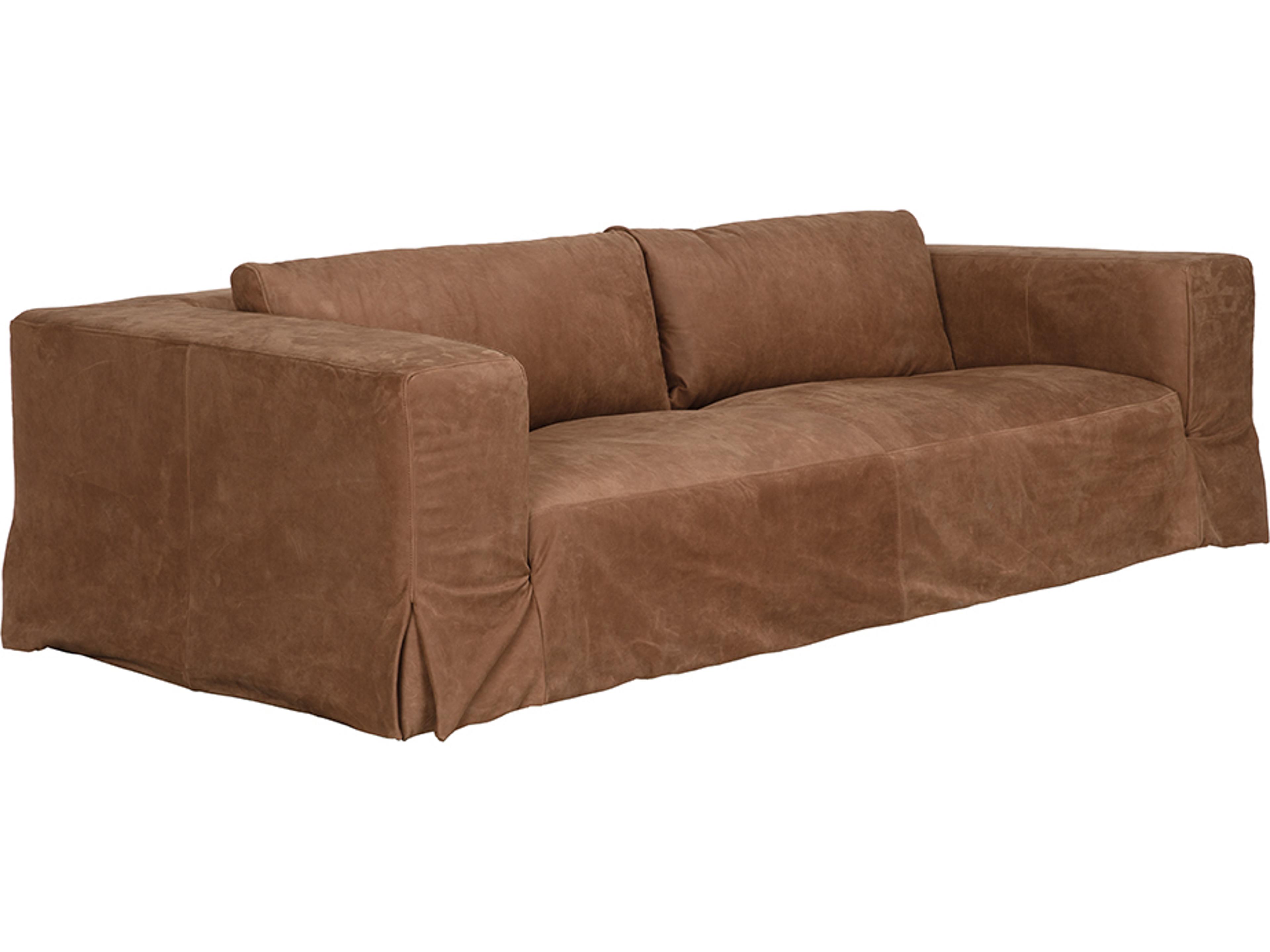 Noir Plato Brown Leather Sofa