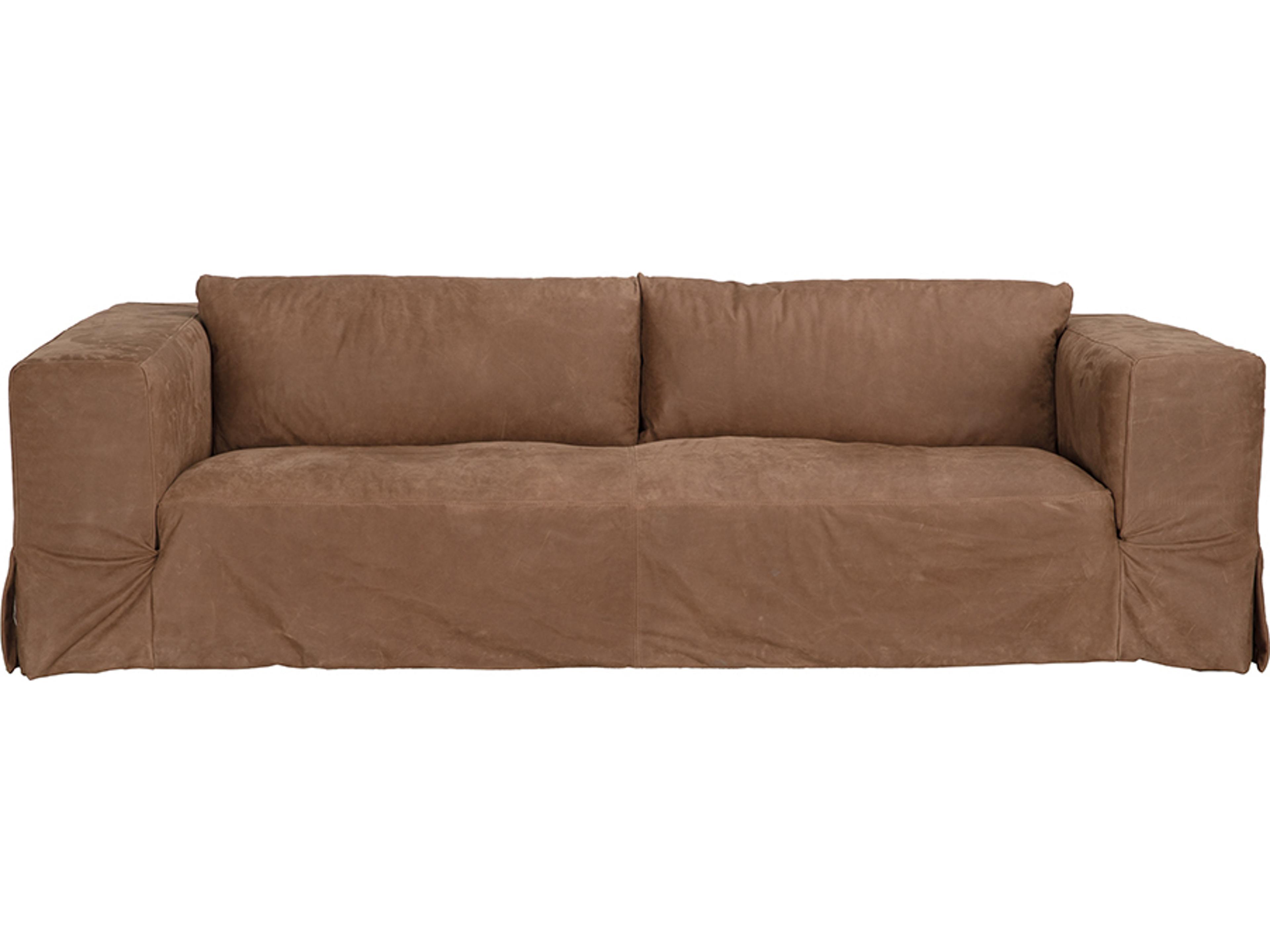 Noir Plato Brown Leather Sofa