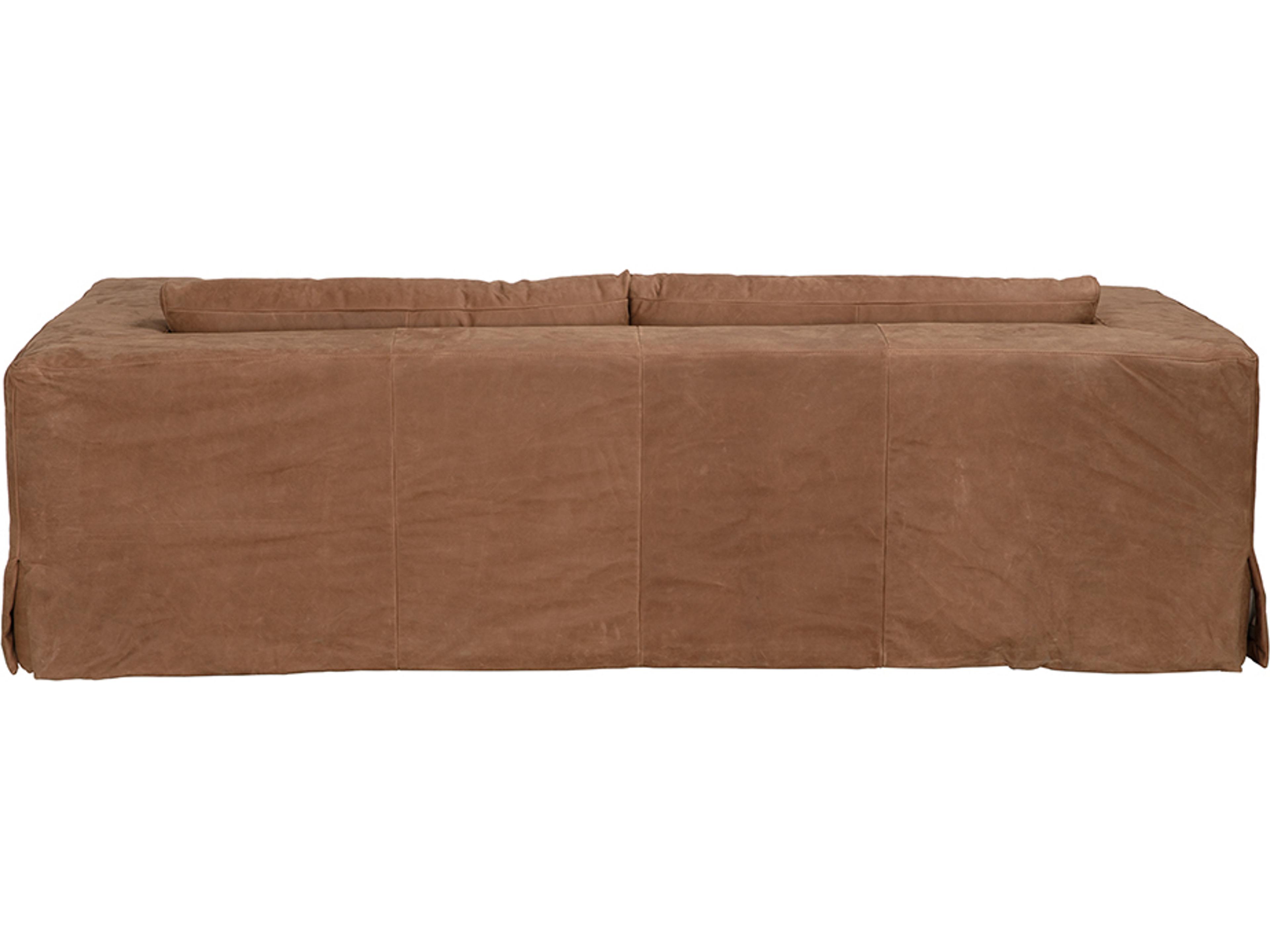 Noir Plato Brown Leather Sofa
