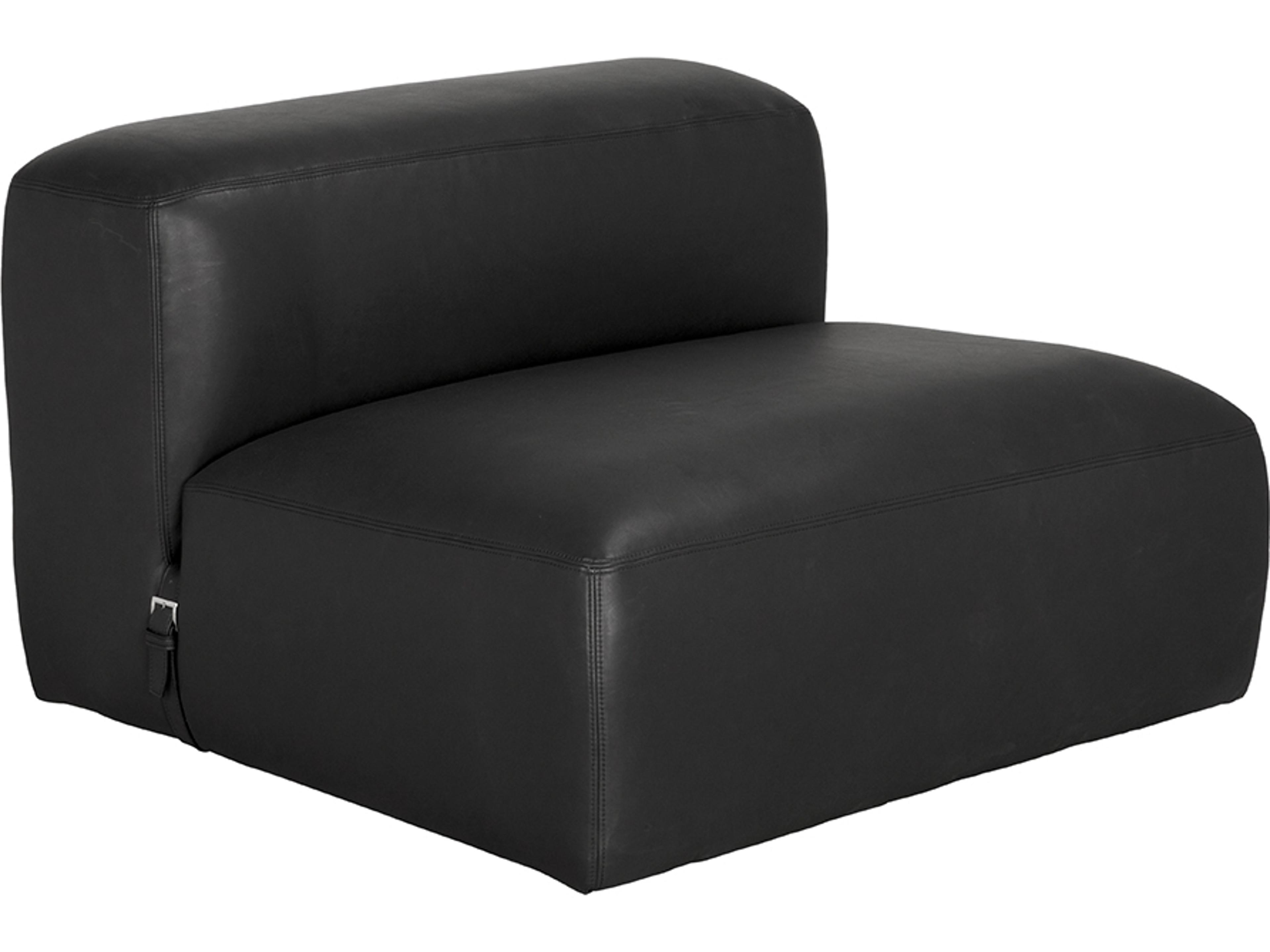 Augustus Black Leather Modular Chair