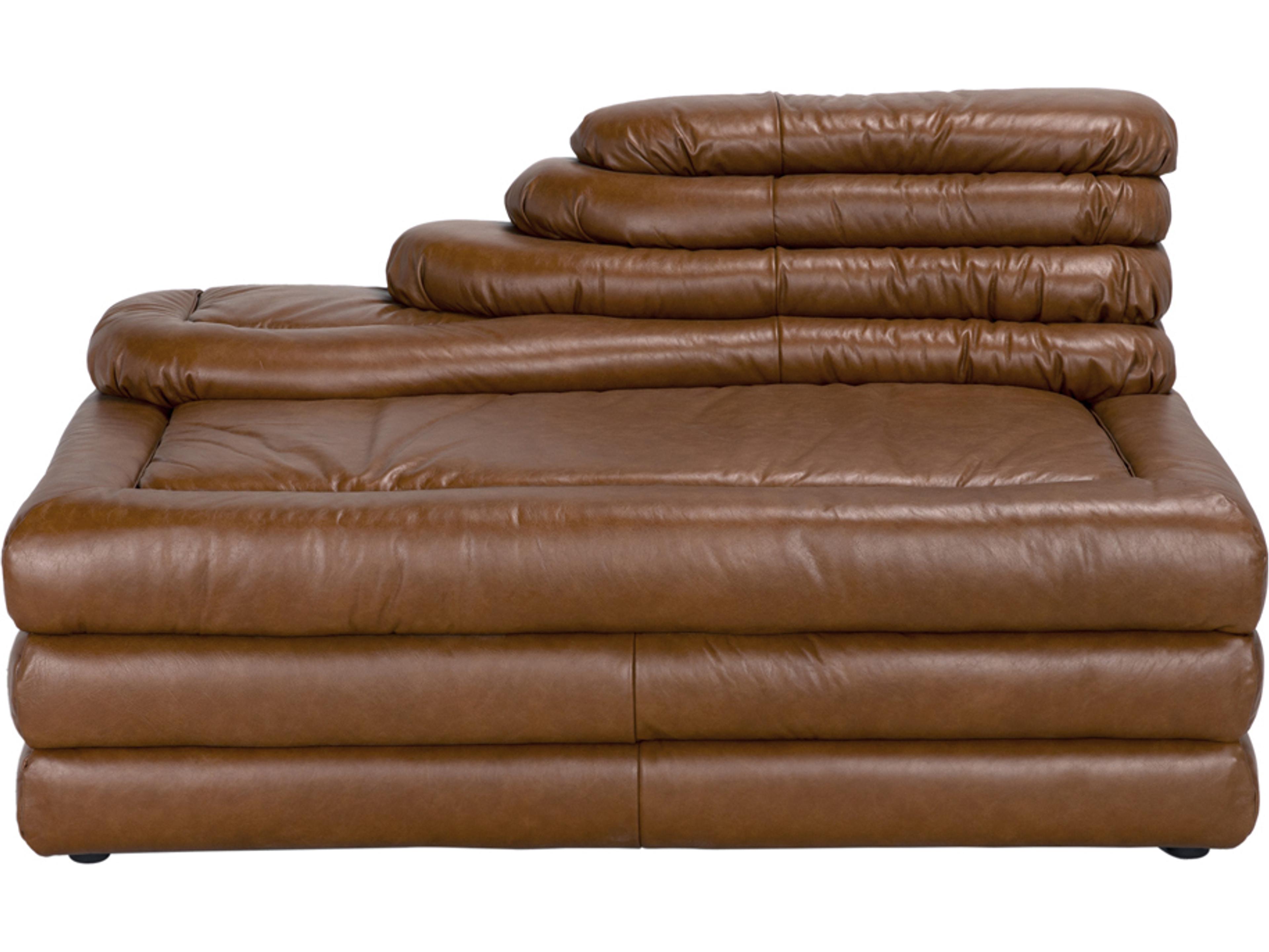 Noir Bandera Tan Leather Modular Chair