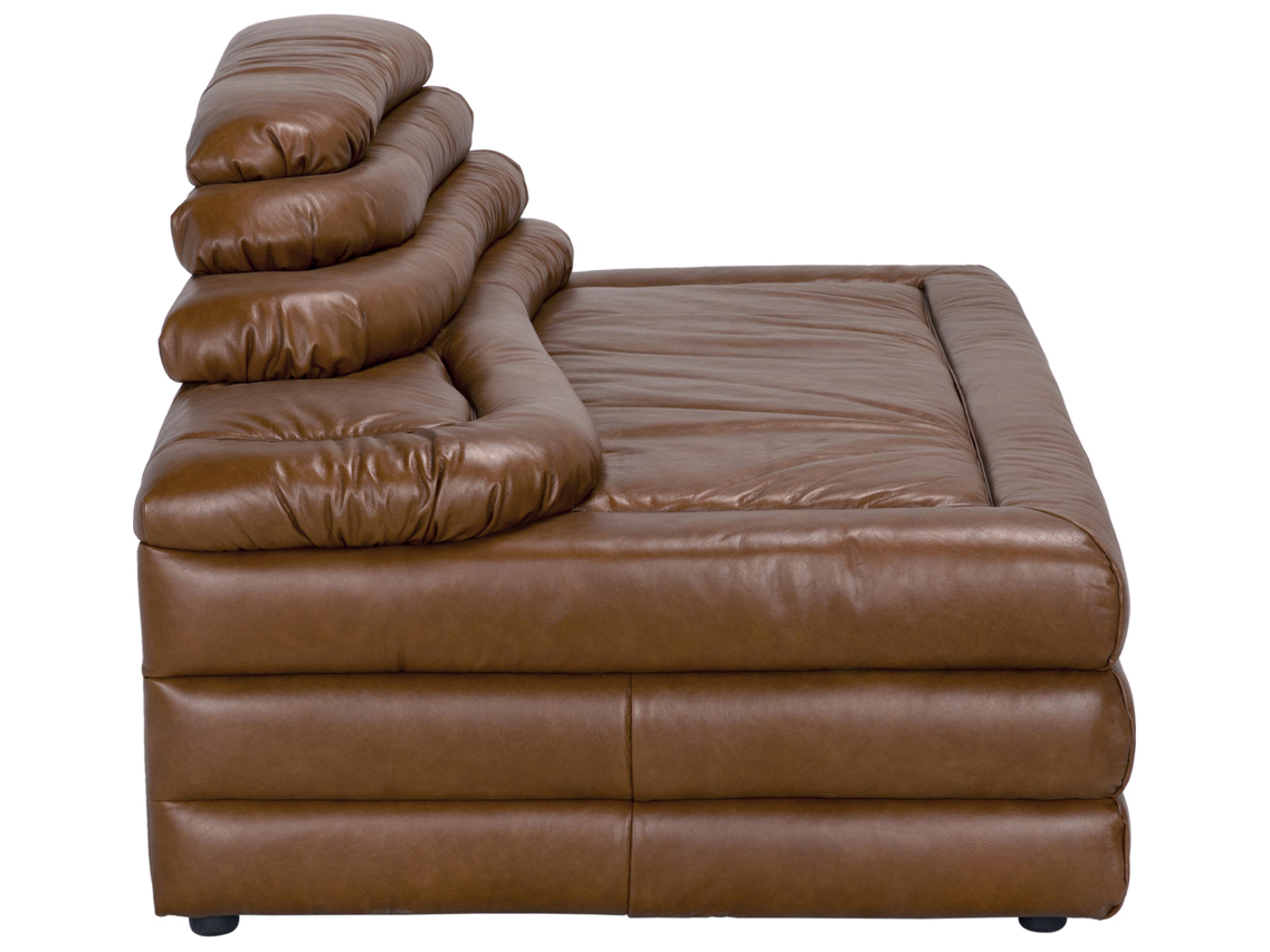 Noir Bandera Tan Leather Modular Chair