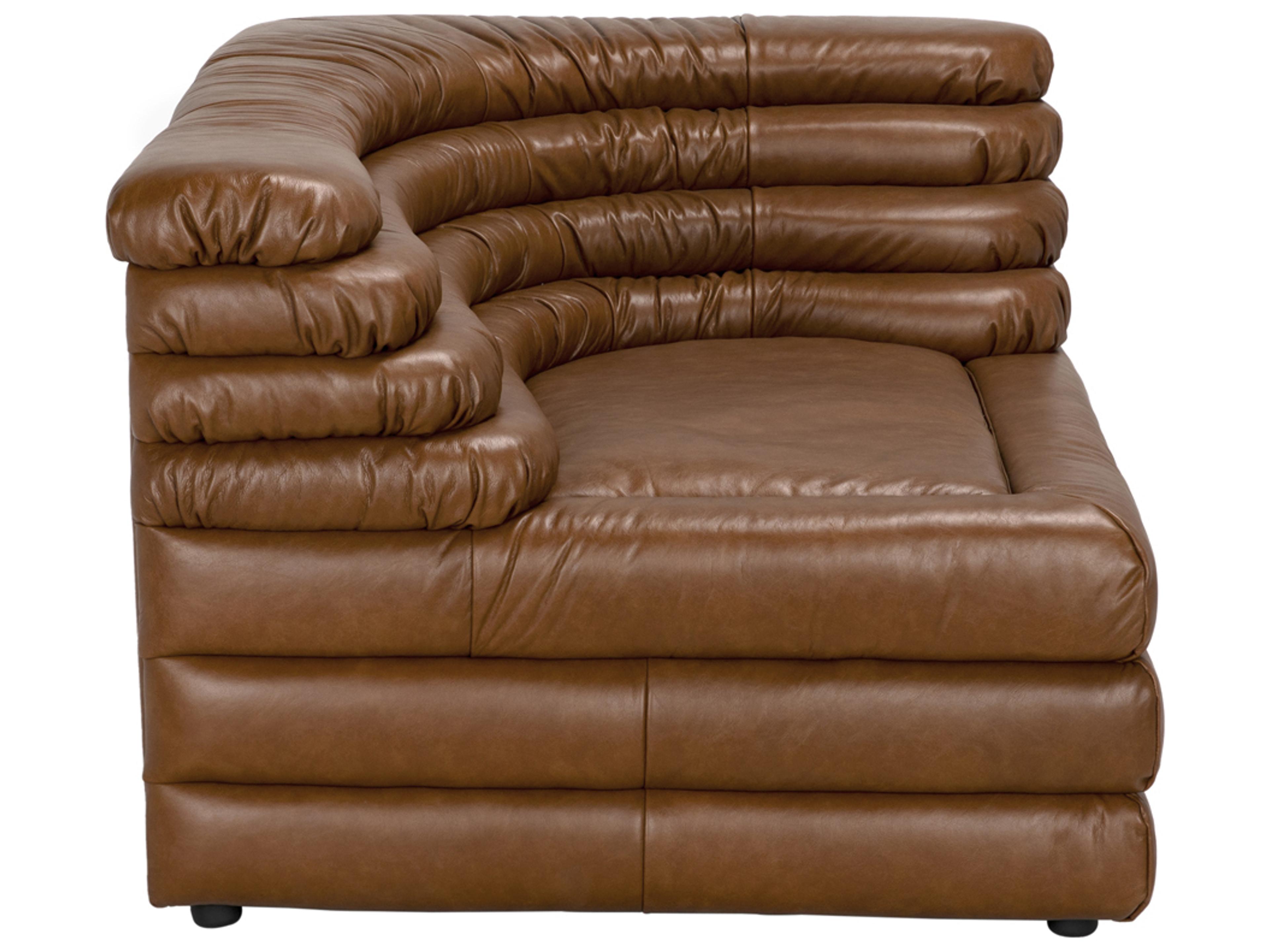 Noir Bandera Roche Tan Brown Leather Modular