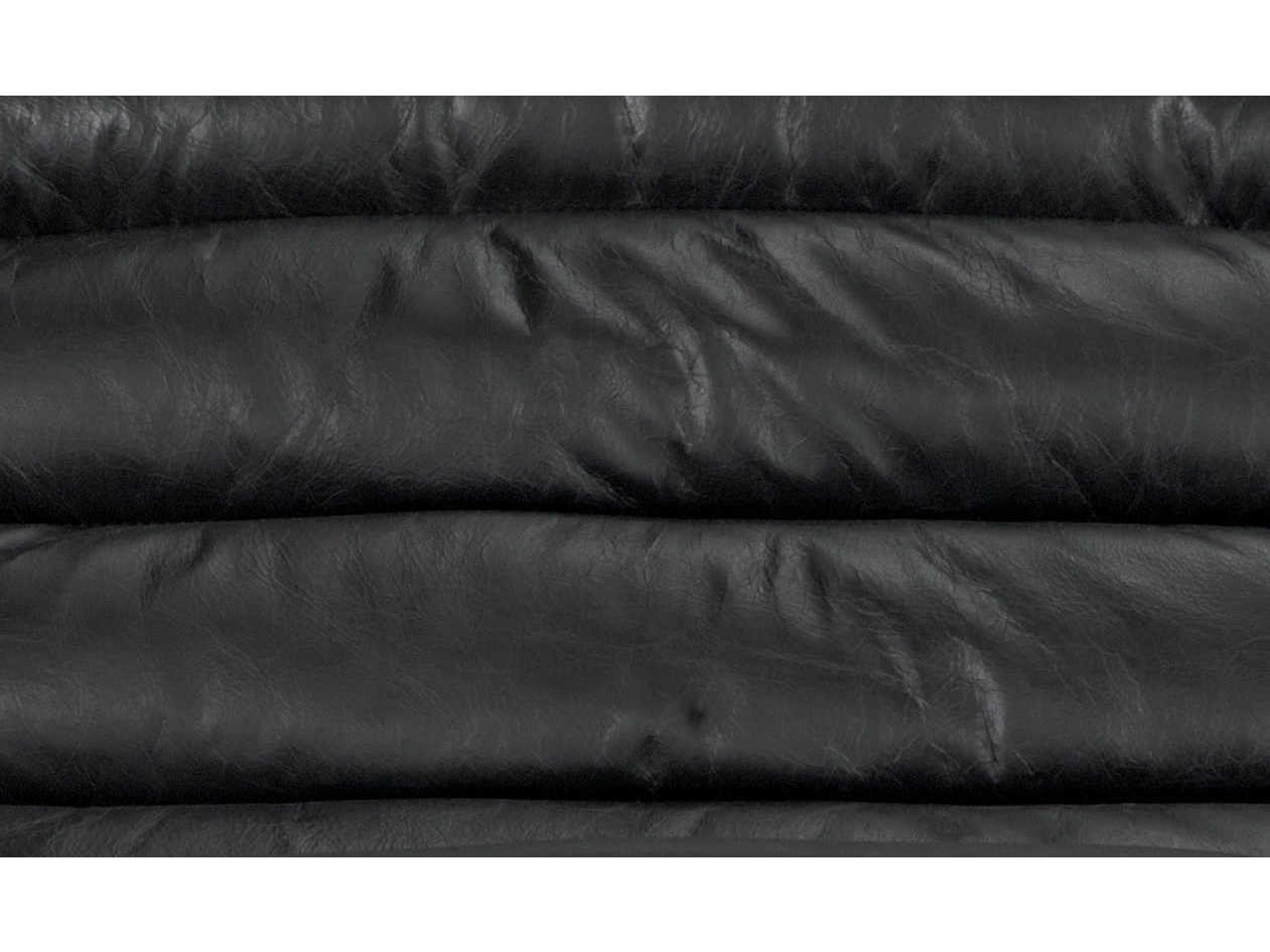 Noir Black Leather Accent Chair