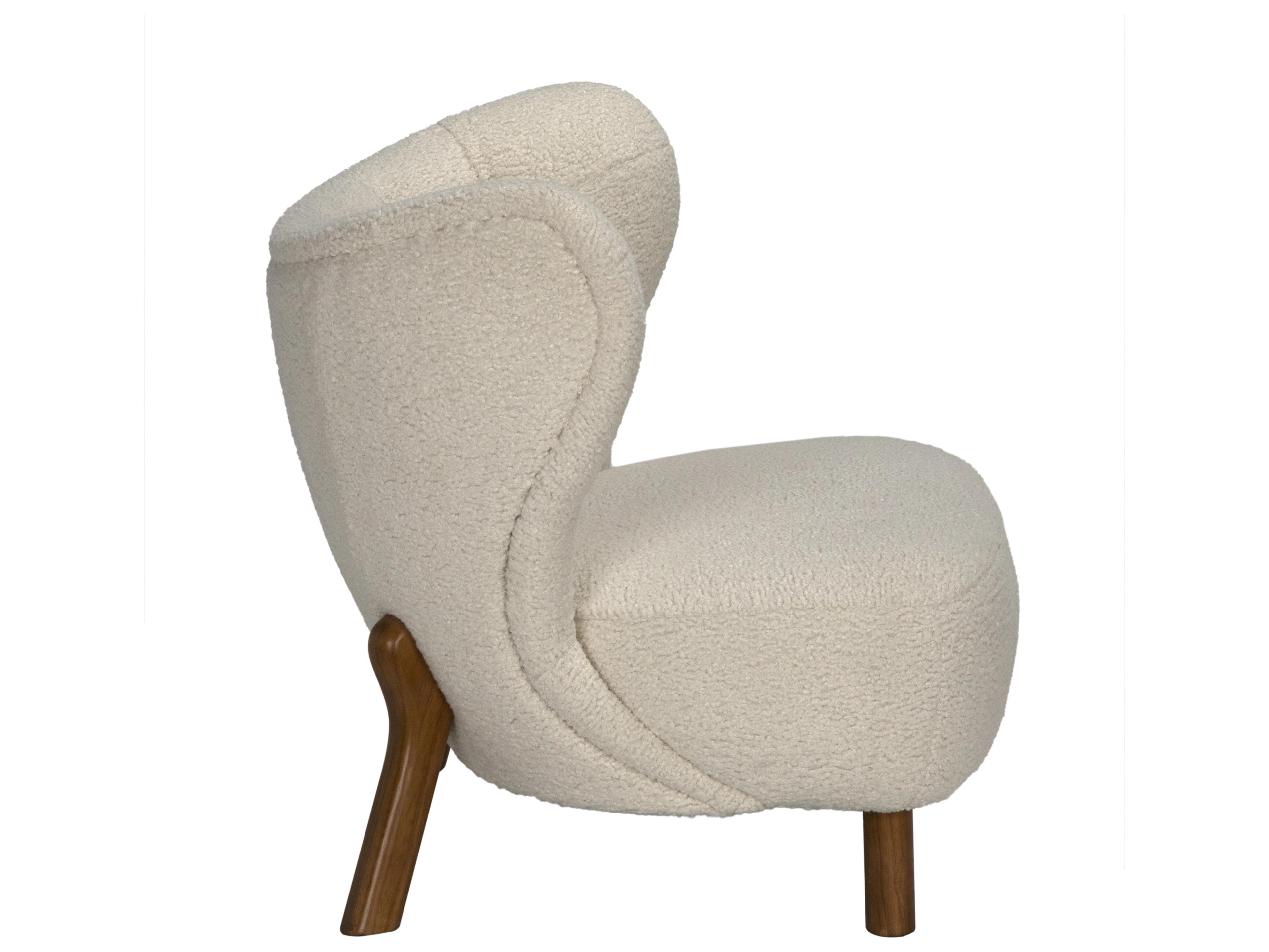 Noir Boggio Cream Fabric Club Chair