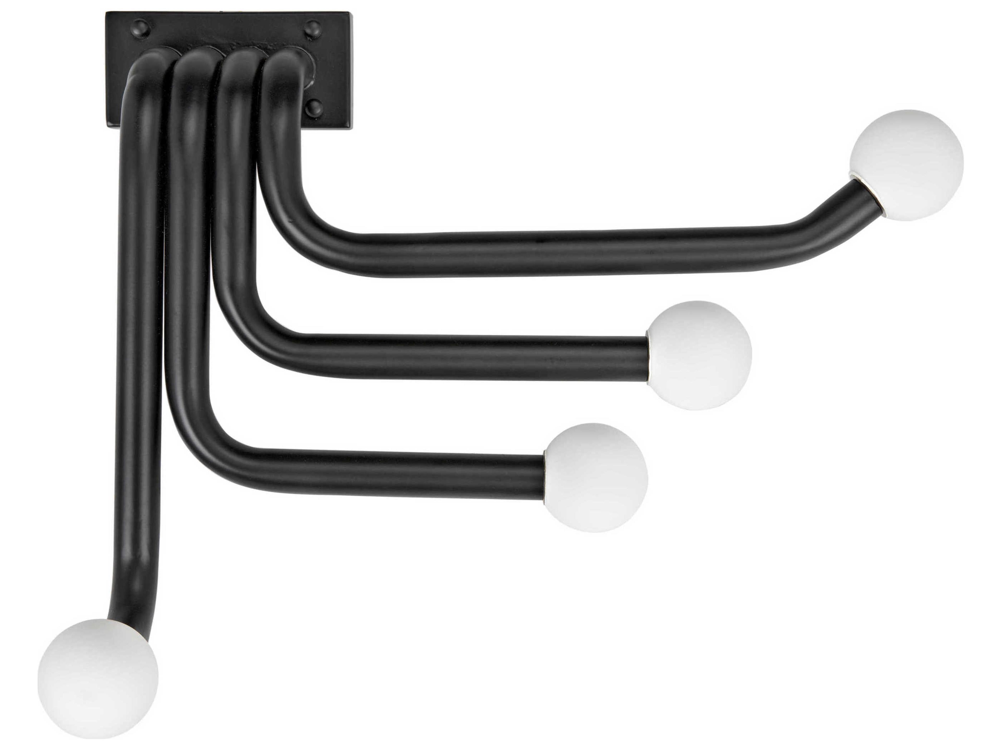 4-Light Black Wall Sconce