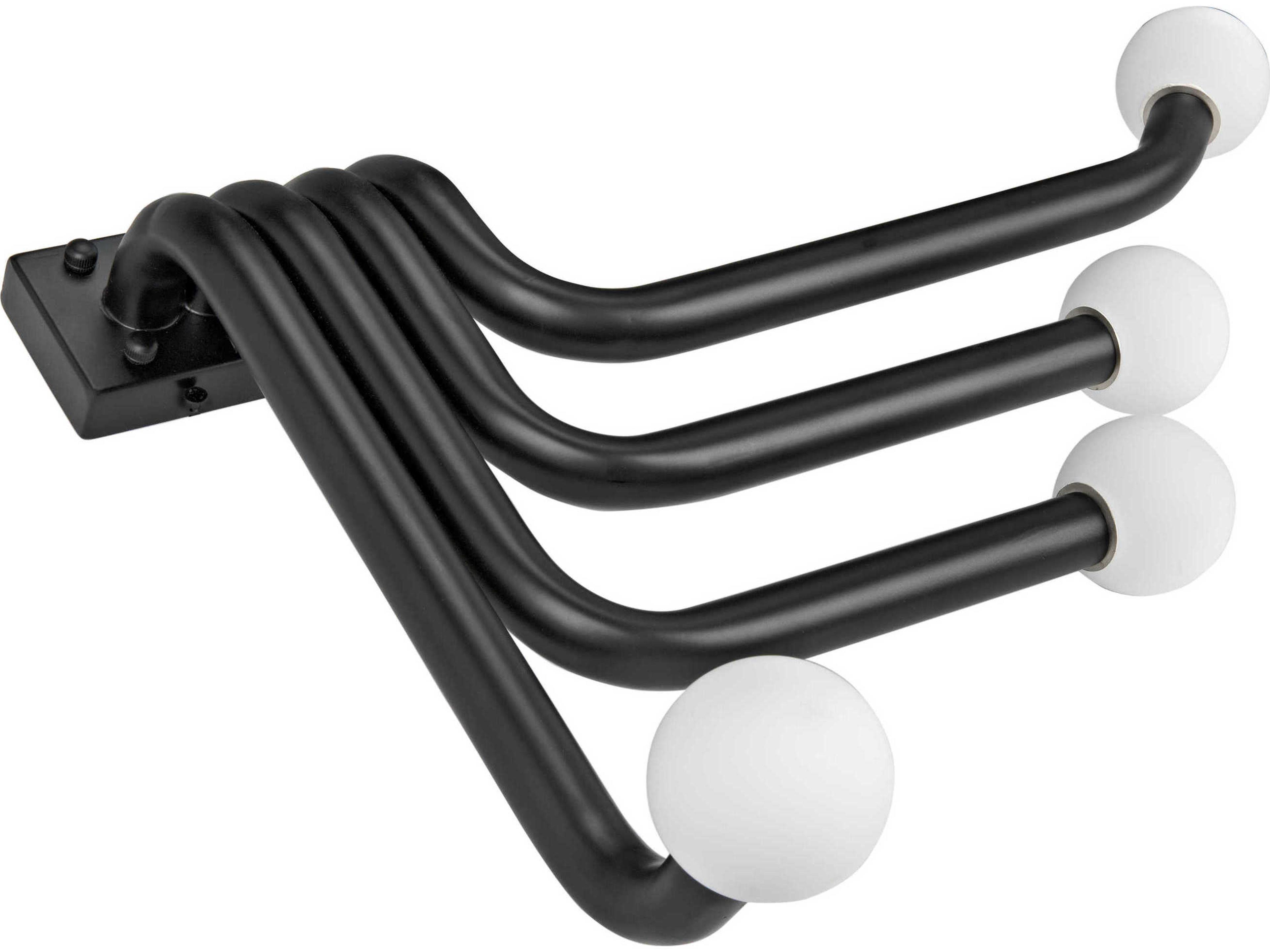 Noir 4-Light Black Wall Sconce