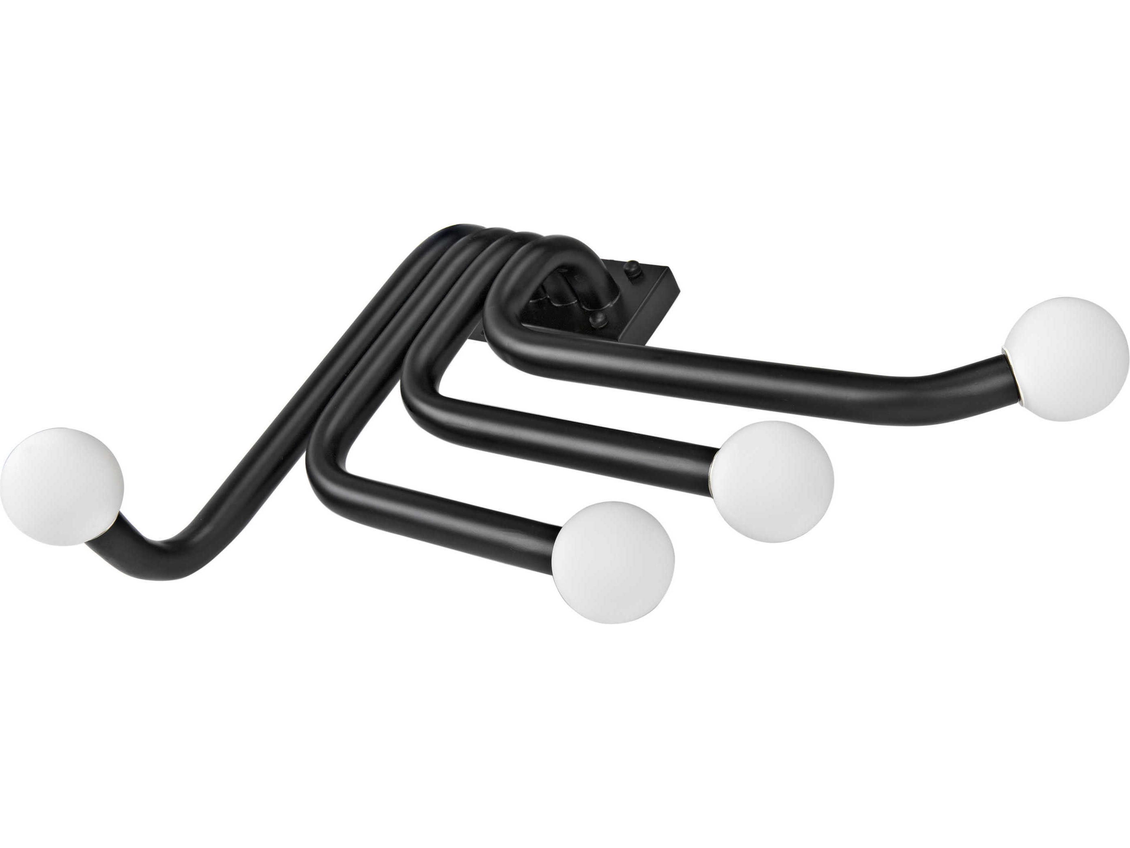 Noir 4-Light Black Wall Sconce