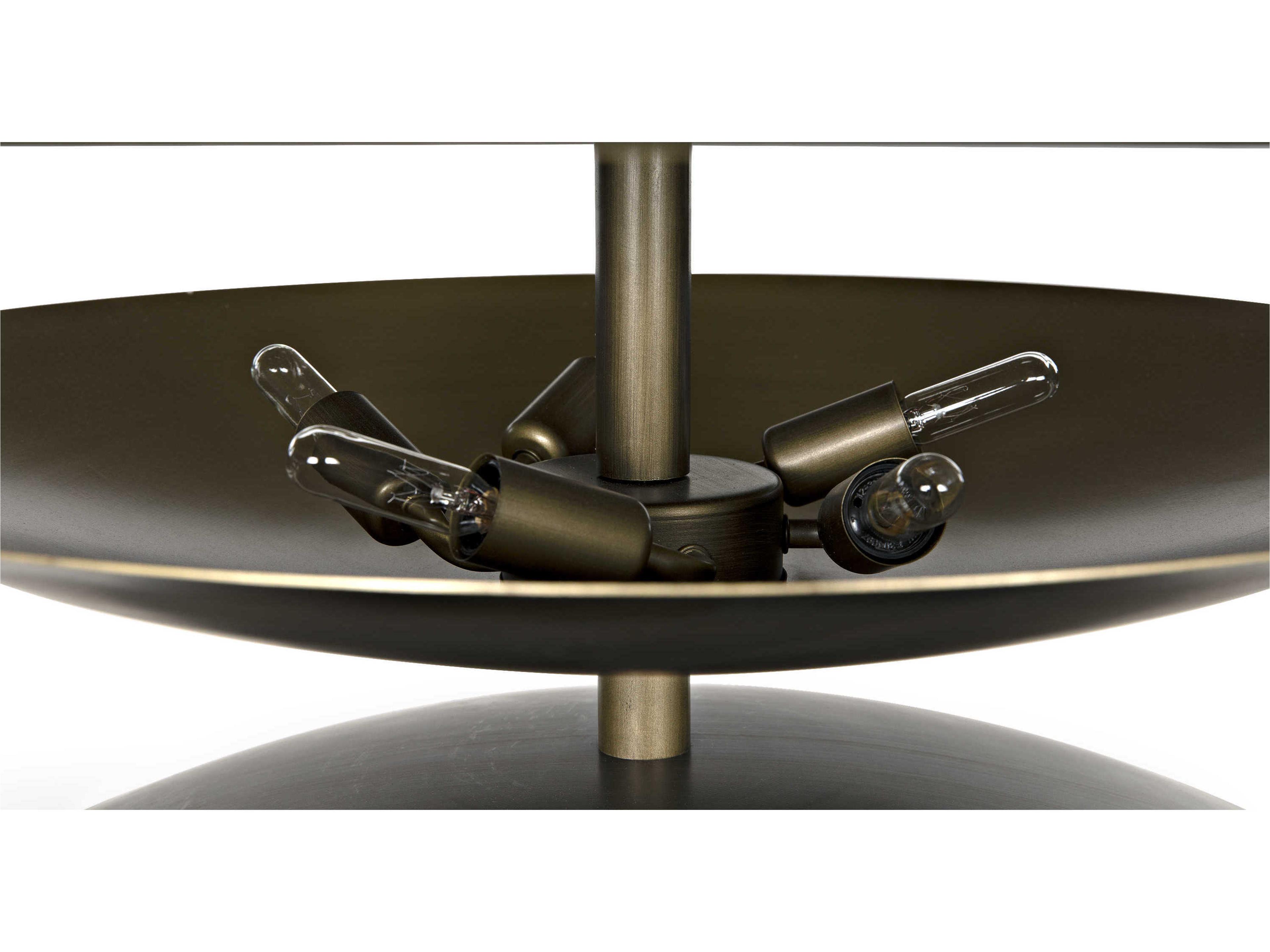 Noir 8-Light Brass Dome Chandelier